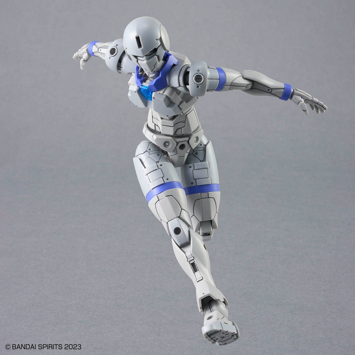 30MF Liber Knight figure with gray and blue design on a gray background