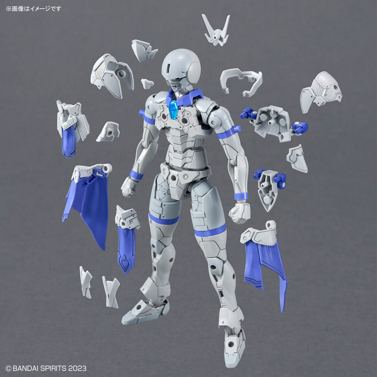 30MF Liber Priest figure with detached parts on a gray background.