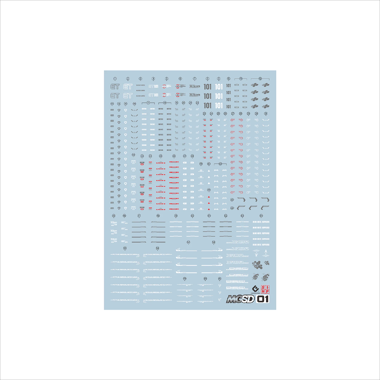 EVO Gundam Decal MGSD Freedom Gundam (Fluorescent)