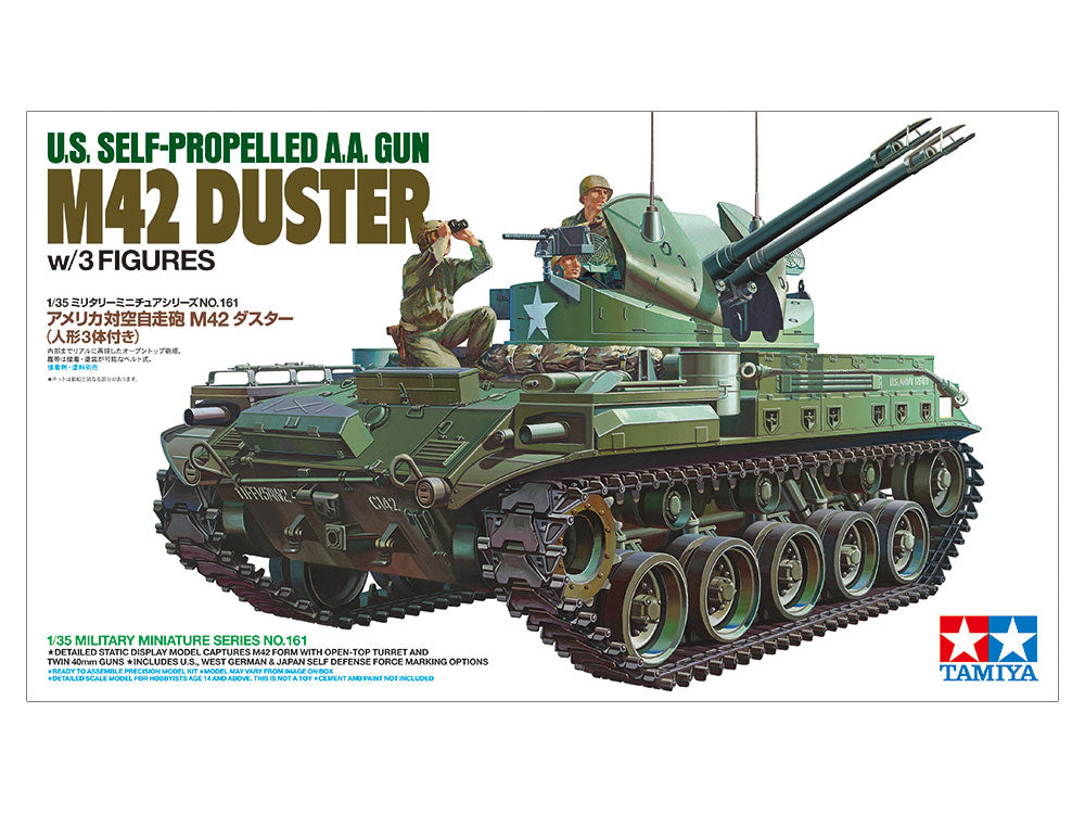 Tamiya 1/35 U.S. Self-Propelled A.A. Gun M42 Duster (w/3 Figures) 35161