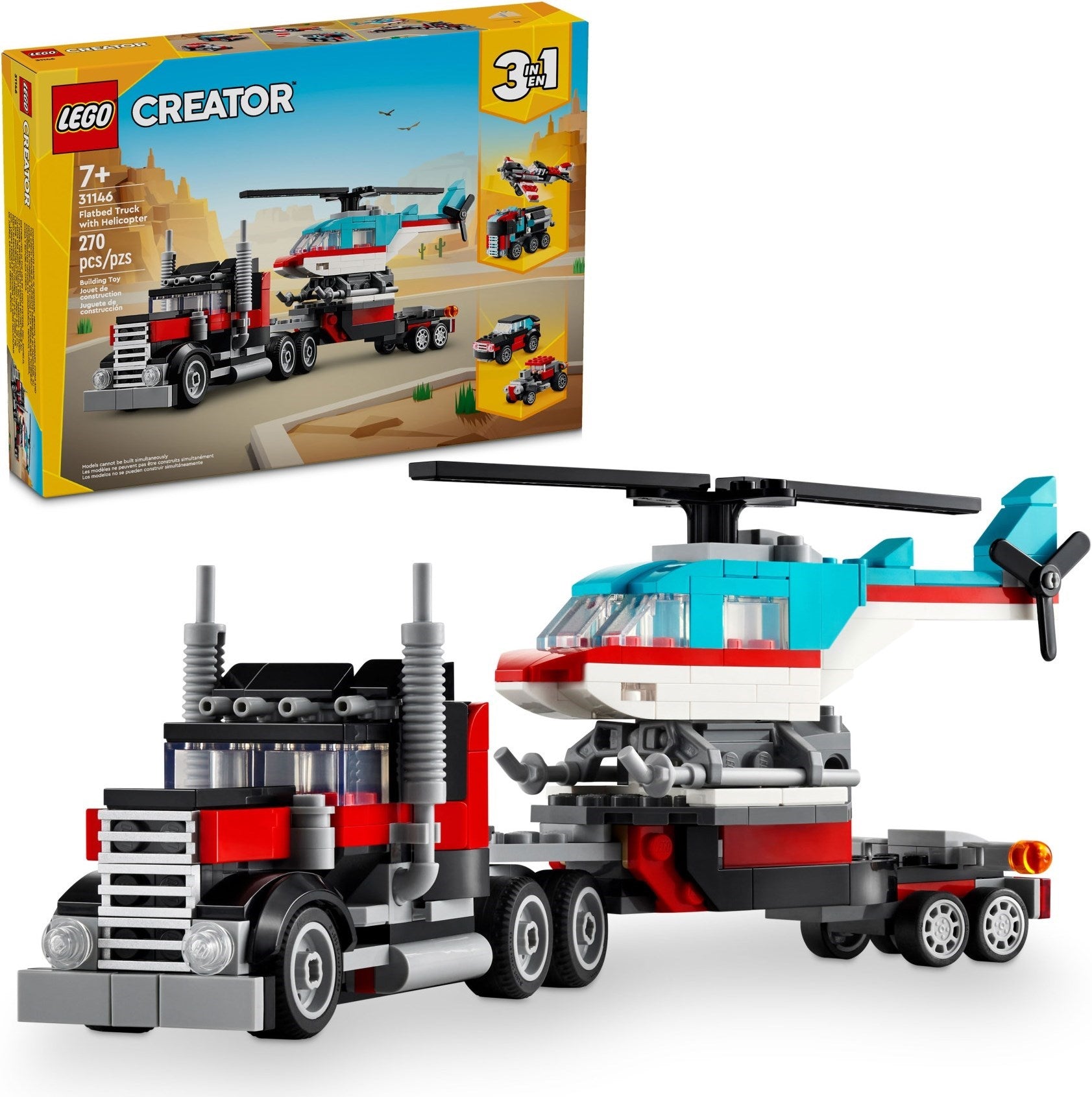 LEGO 31146 Flatbed Truck with Helicopter
