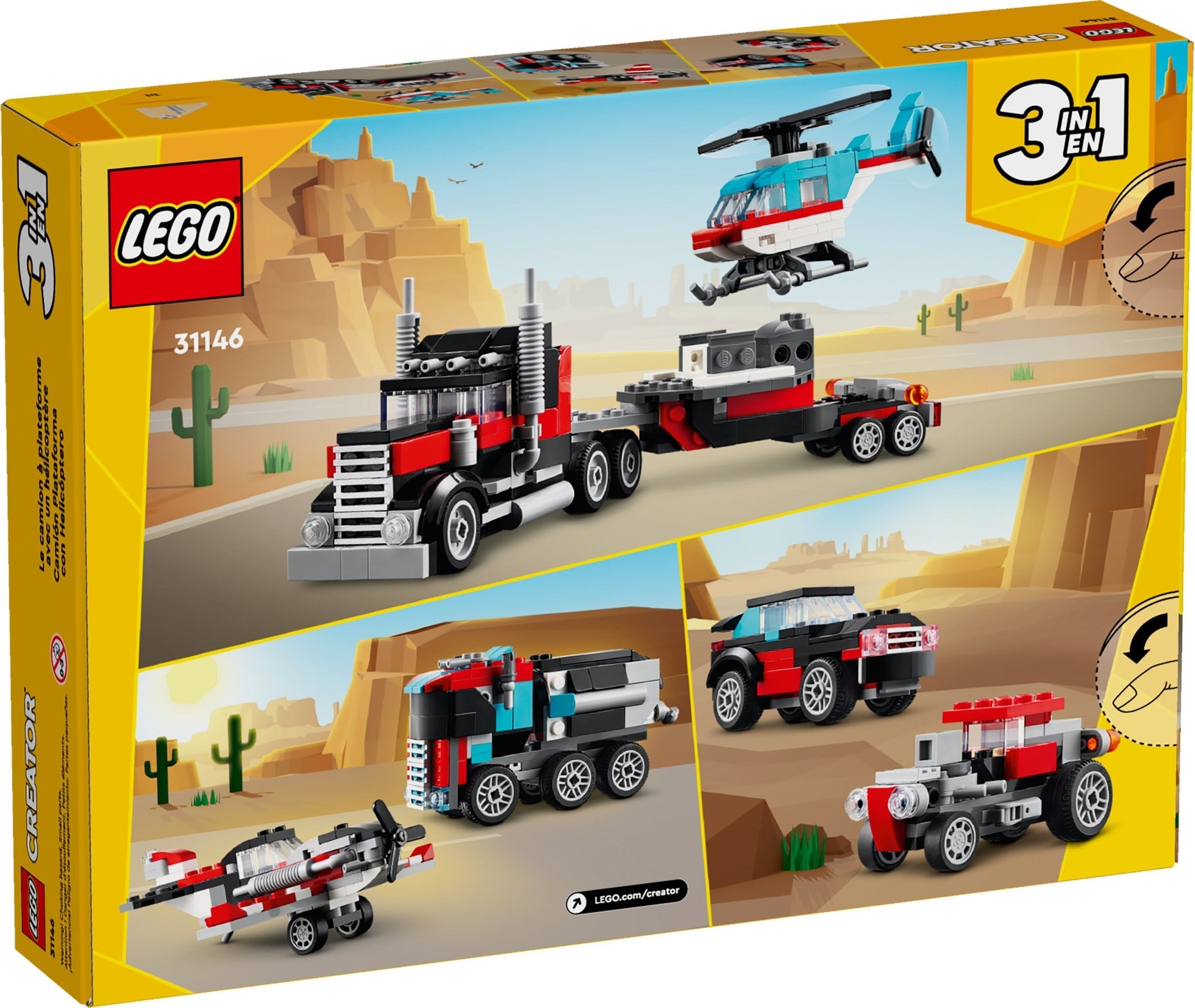 LEGO 31146 Flatbed Truck with Helicopter