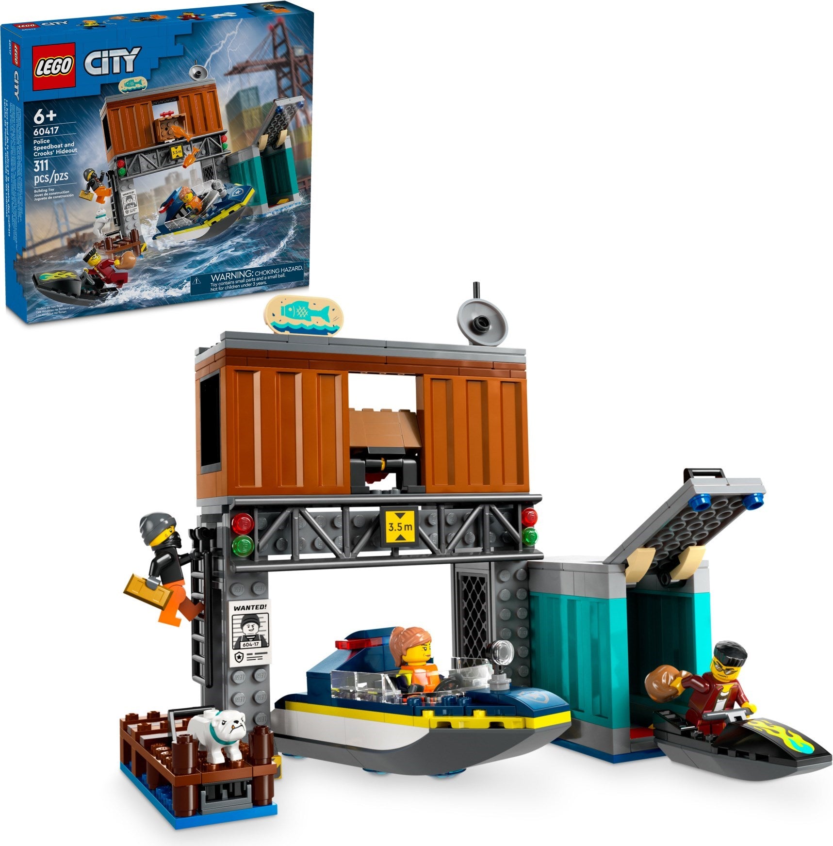 LEGO 60417 Police Speedboat and Crooks' Hideout