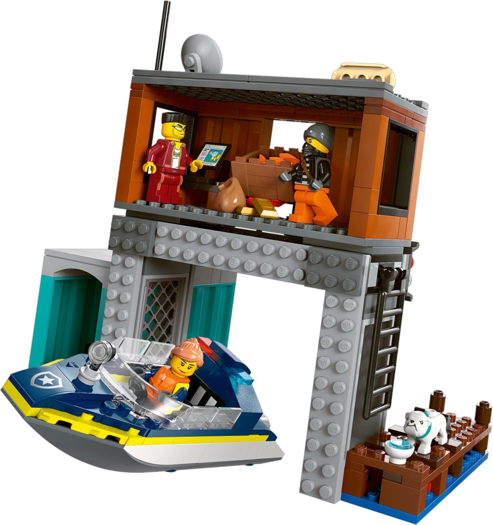 LEGO 60417 Police Speedboat and Crooks' Hideout