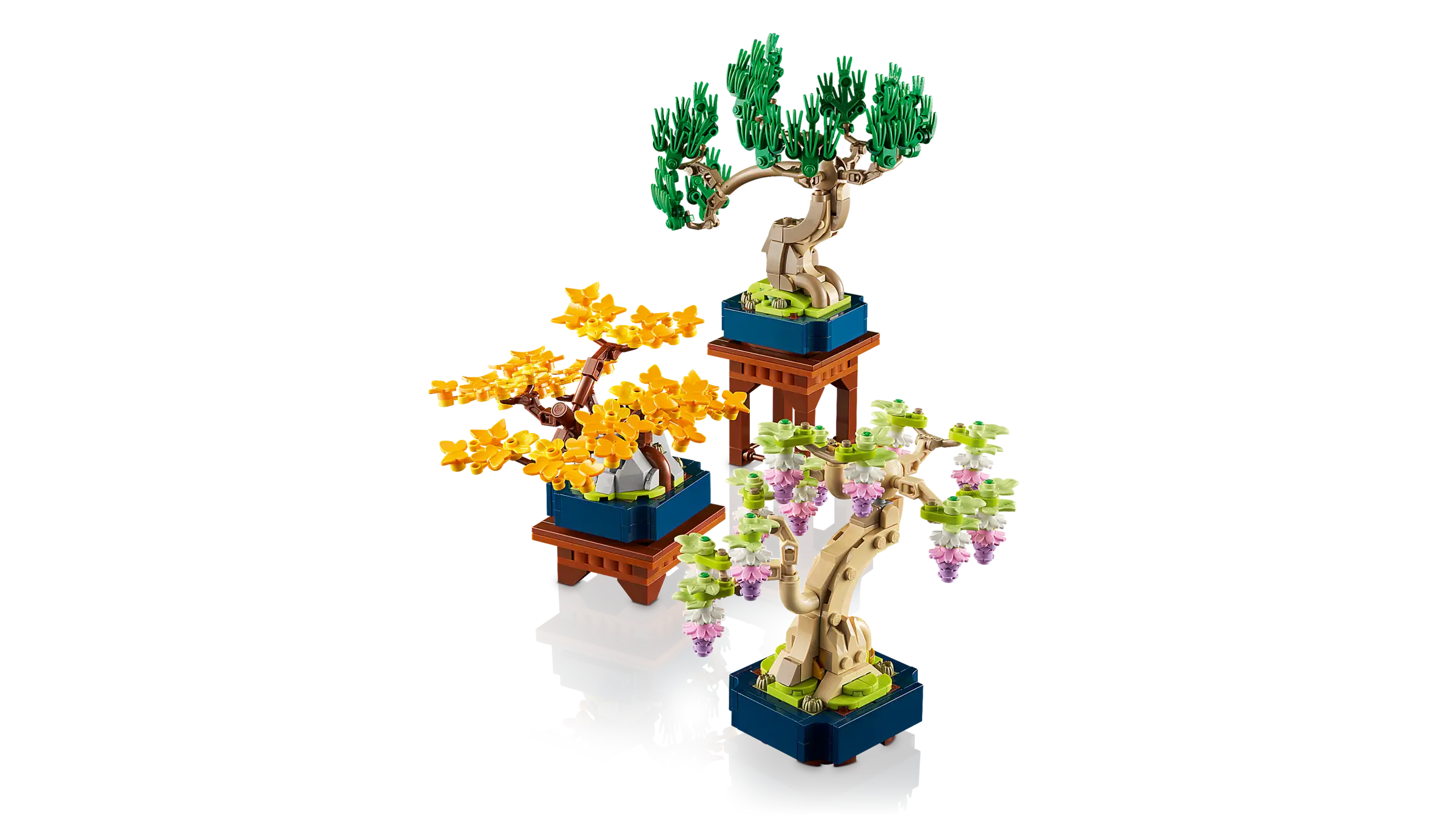 LEGO 10373 Mini Bonsai Trees on a white background