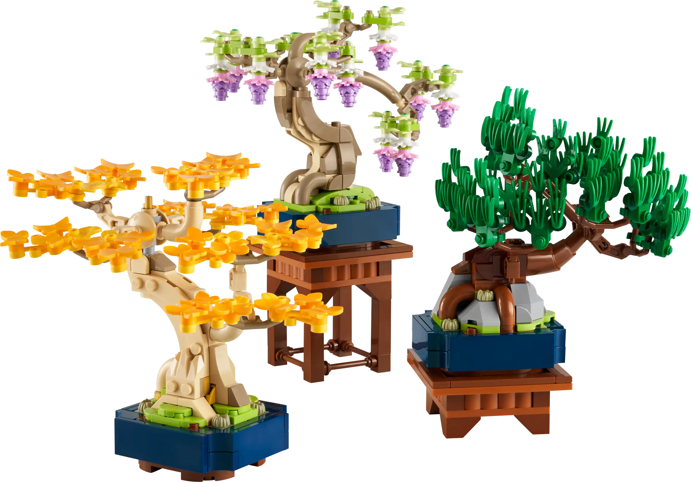 LEGO 10373 Mini Bonsai Trees on a white background