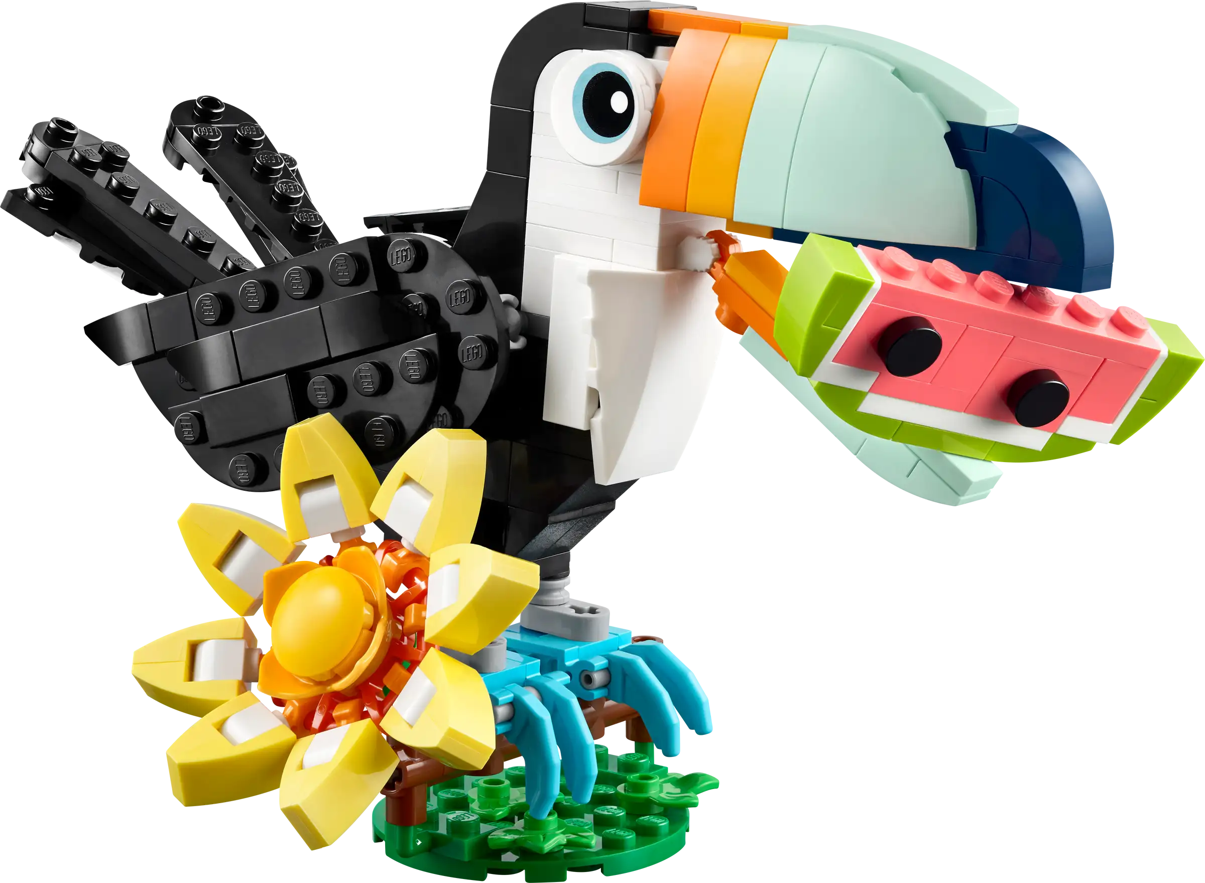 LEGO 31173 Tropical Toucan set on a white background