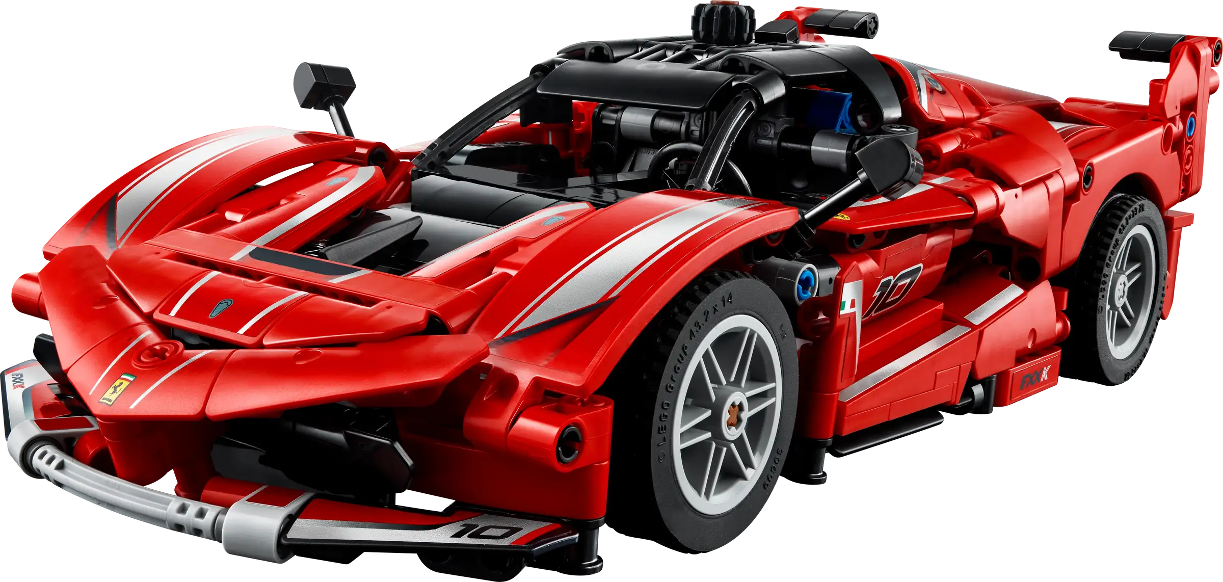 LEGO 42212 Ferrari FXX K sports car model on a white background