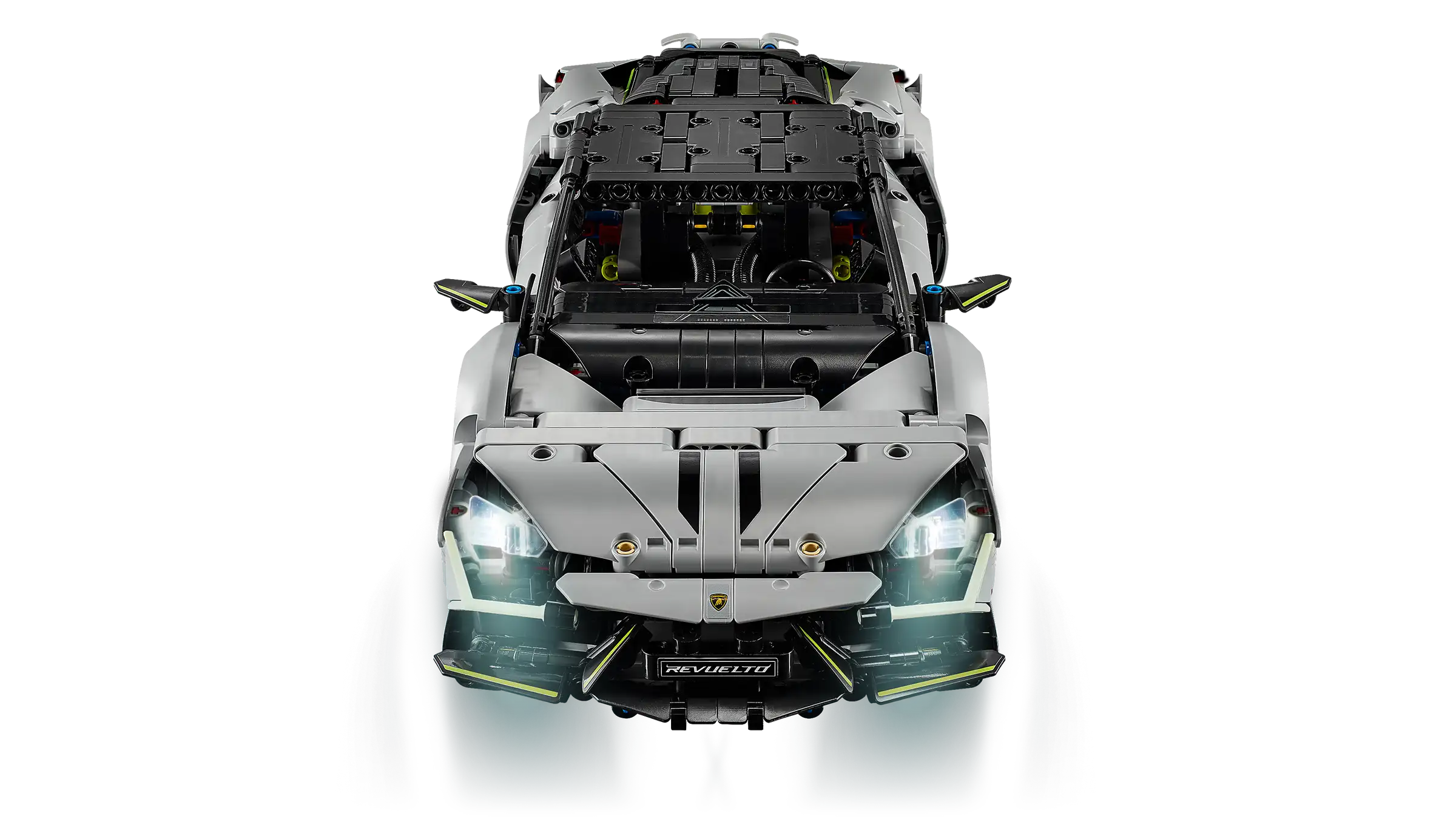 LEGO 42214 Lamborghini Revuelto Model car with detailed design on a white background