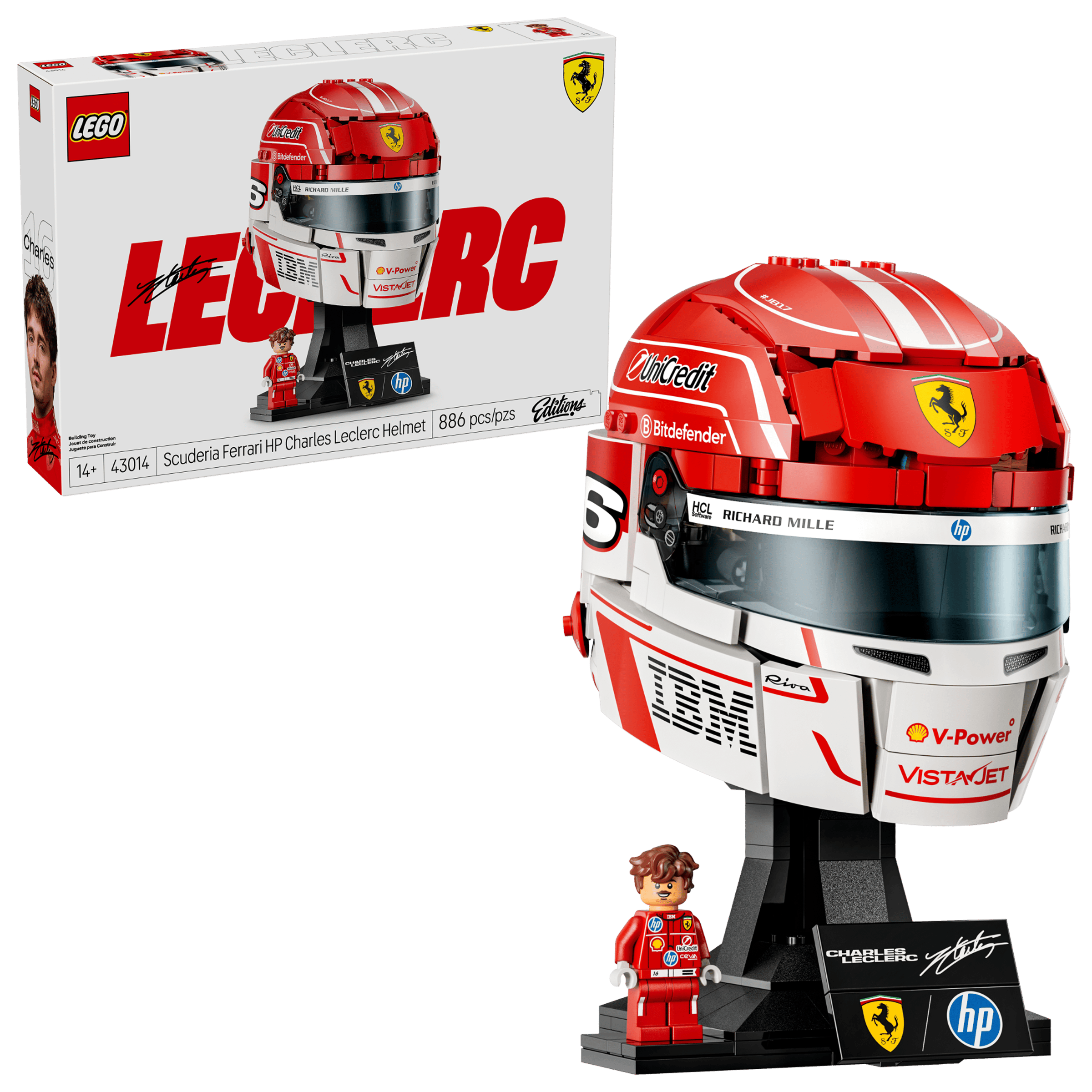 LEGO 43014 Scuderia Ferrari HP Charles Leclerc Helmet