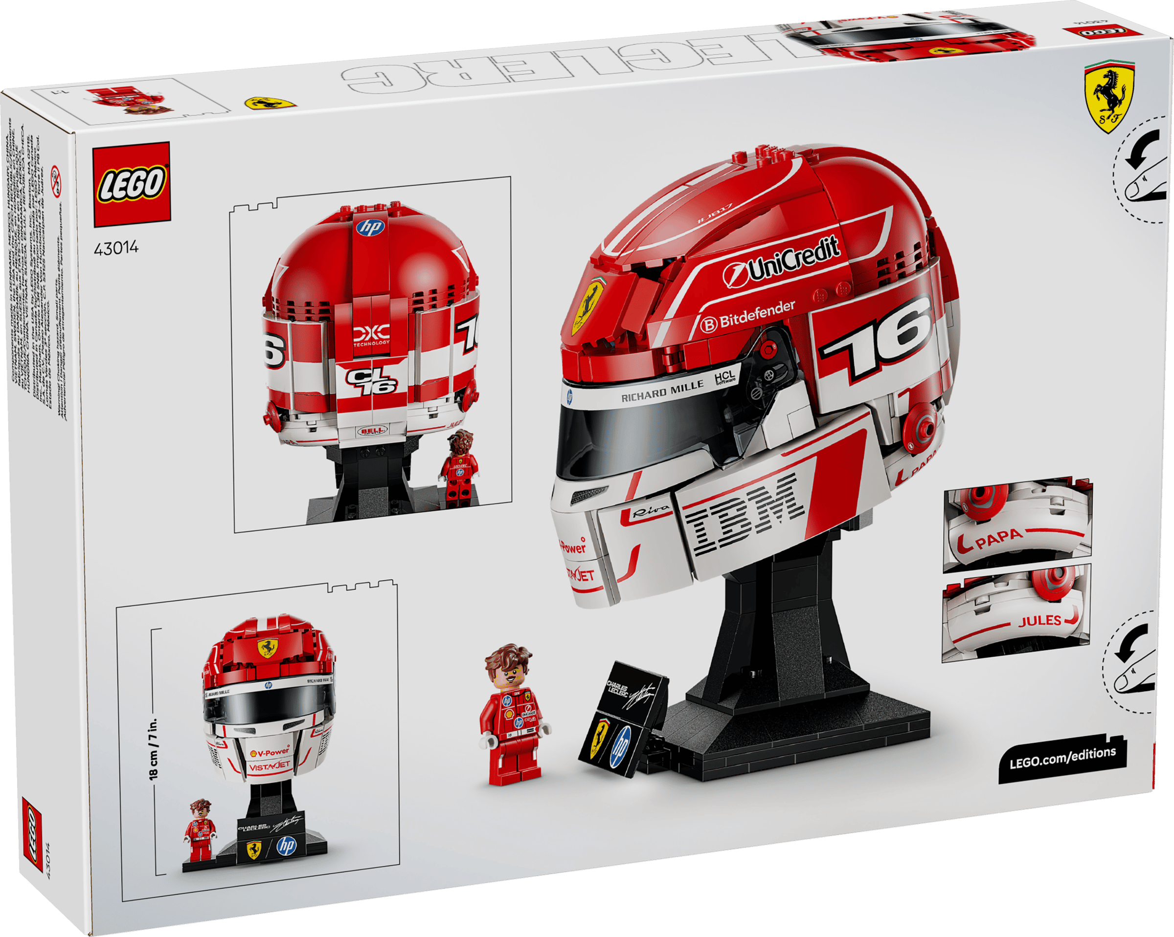 LEGO 43014 Scuderia Ferrari HP Charles Leclerc Helmet