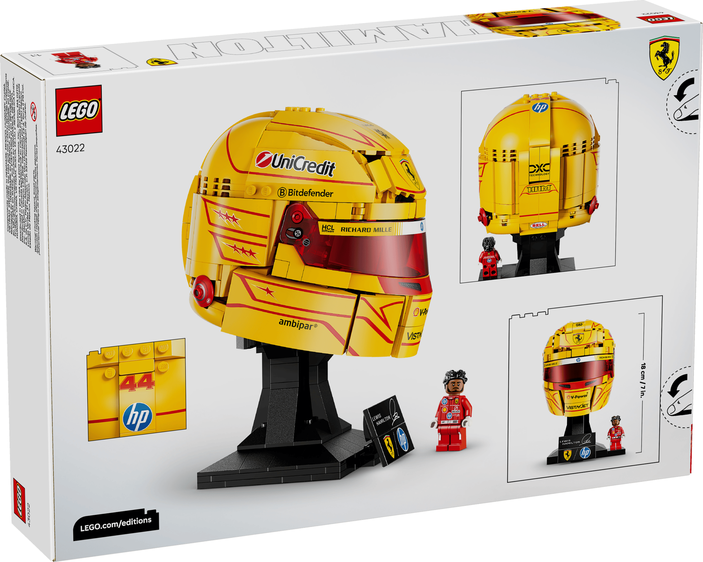 LEGO 43022 Scuderia Ferrari HP Lewis Hamilton Helmet