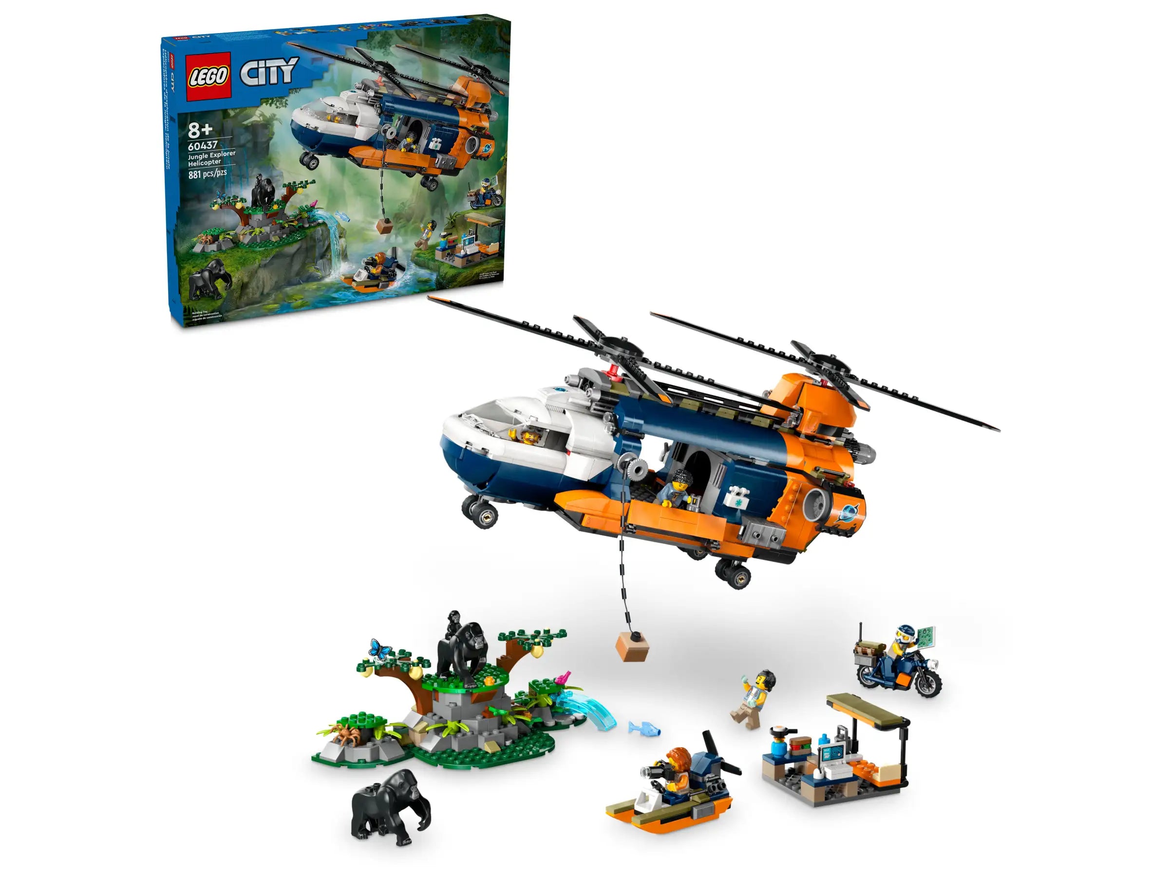 LEGO 60437 Jungle Explorer Helicopter at Base Camp