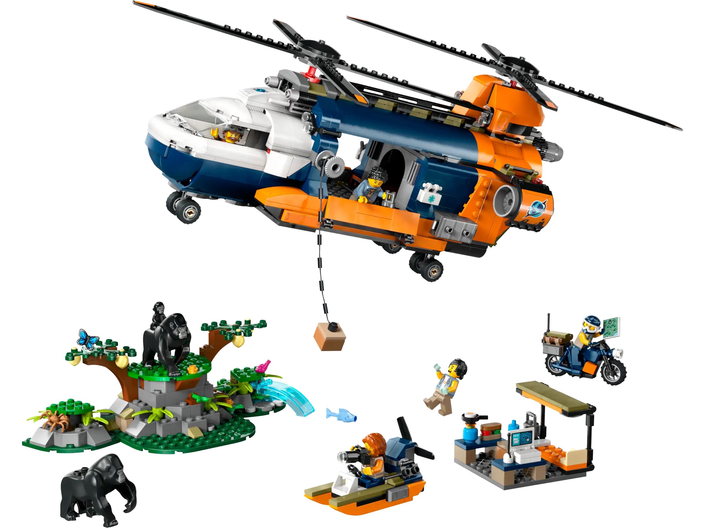 LEGO 60437 Jungle Explorer Helicopter at Base Camp