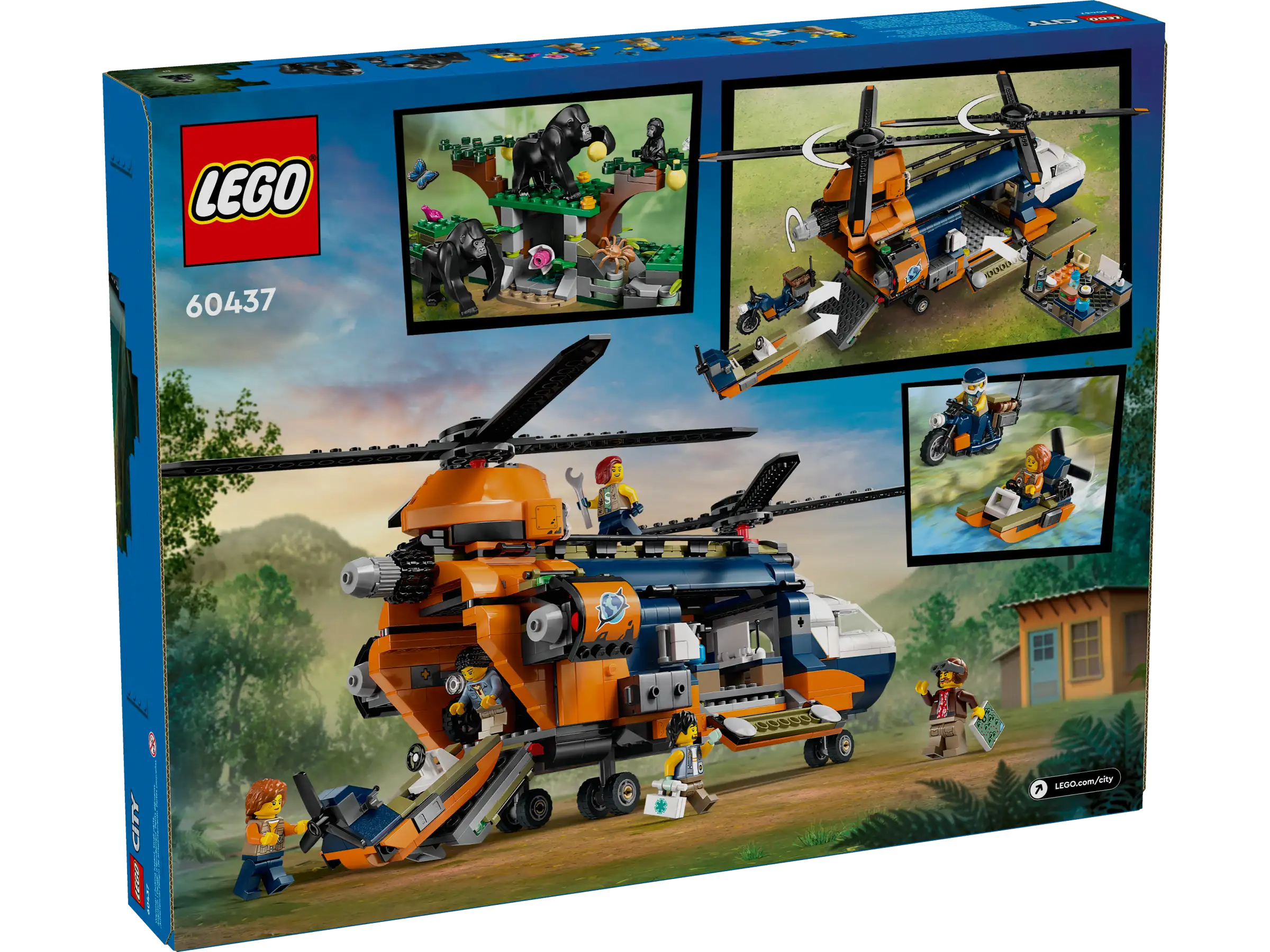 LEGO 60437 Jungle Explorer Helicopter at Base Camp