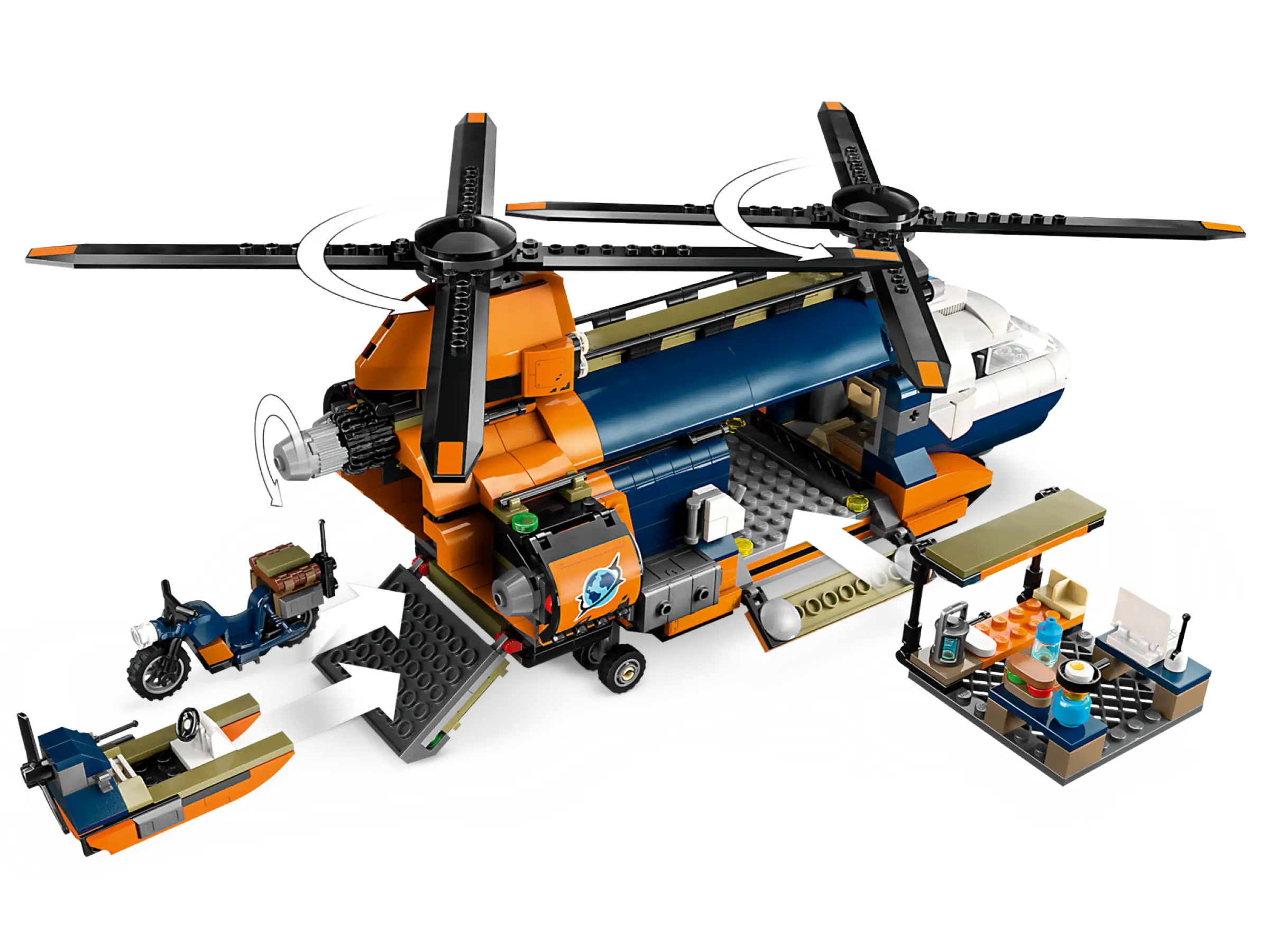 LEGO 60437 Jungle Explorer Helicopter at Base Camp