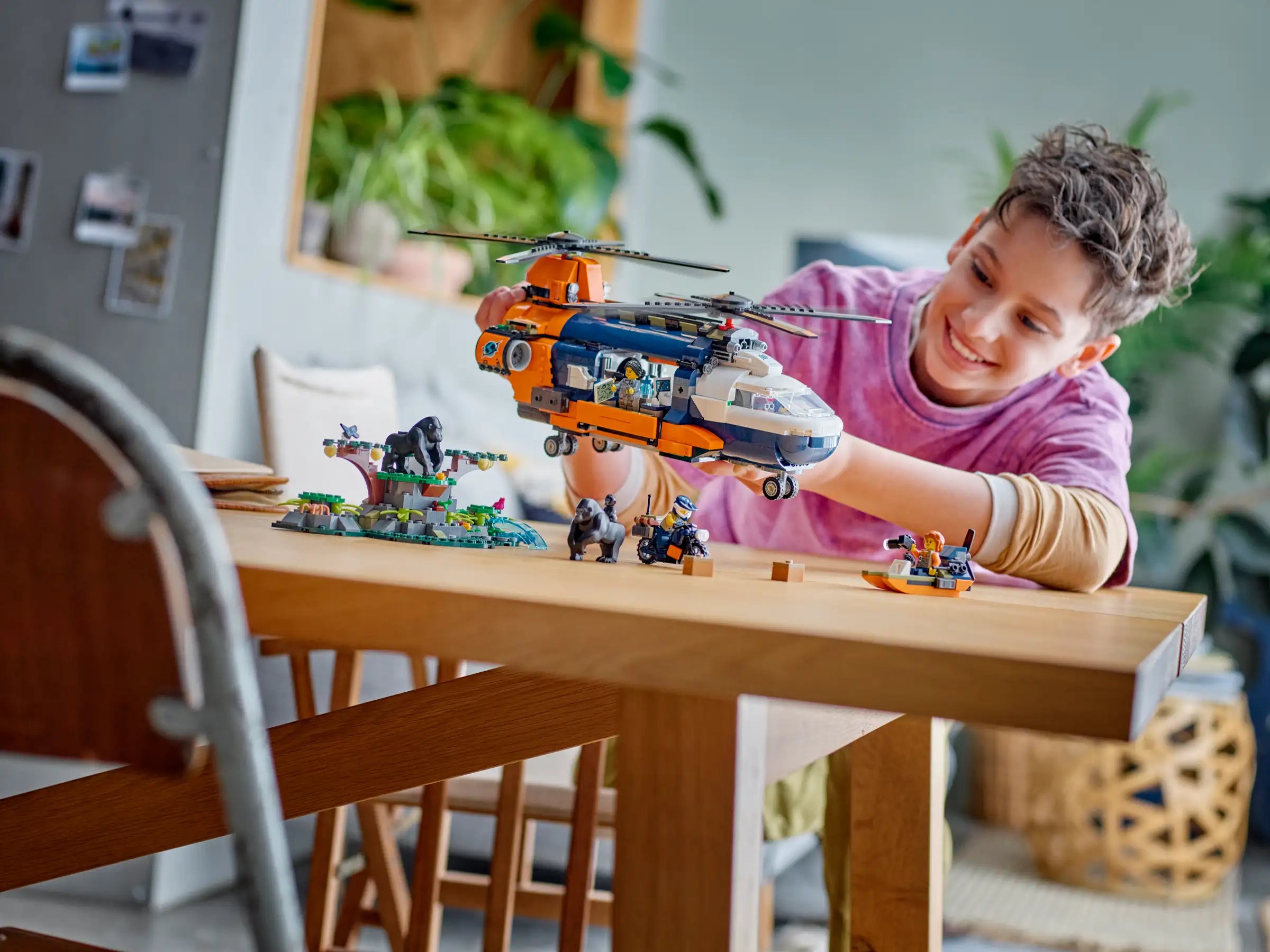 LEGO 60437 Jungle Explorer Helicopter at Base Camp