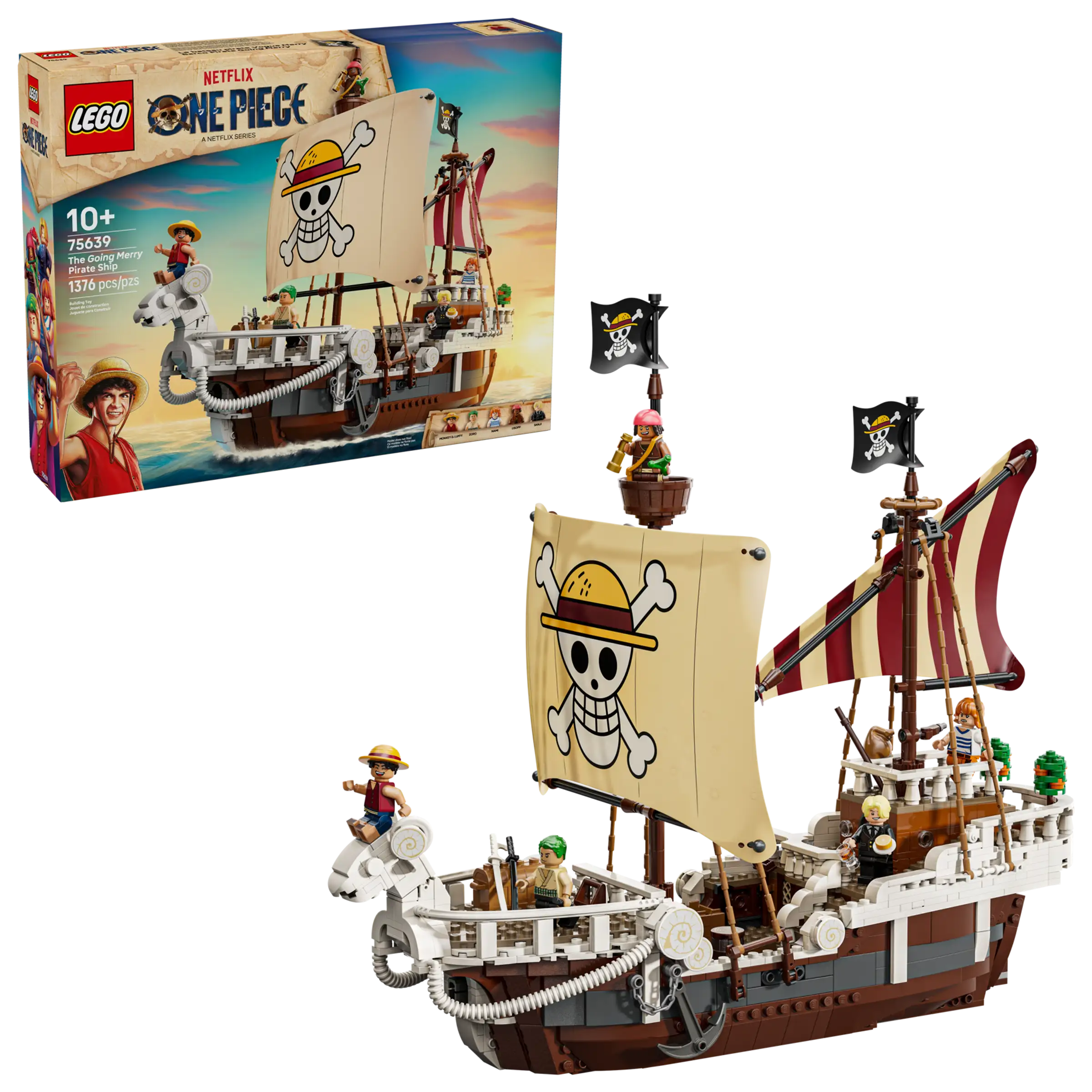 LEGO 75639 The Going Merry Pirate Ship pirate ship set with packaging in the background
