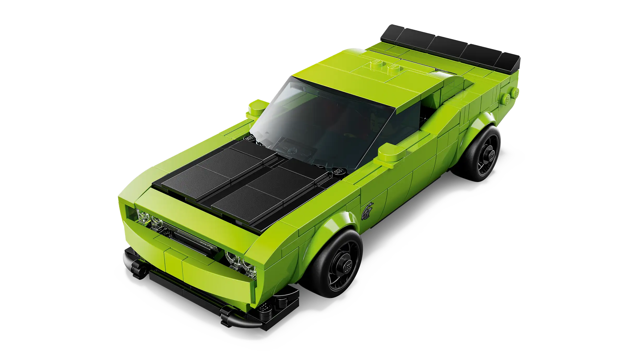 LEGO 77237 Dodge Challenger SRT Hellcat car with black details on a white background