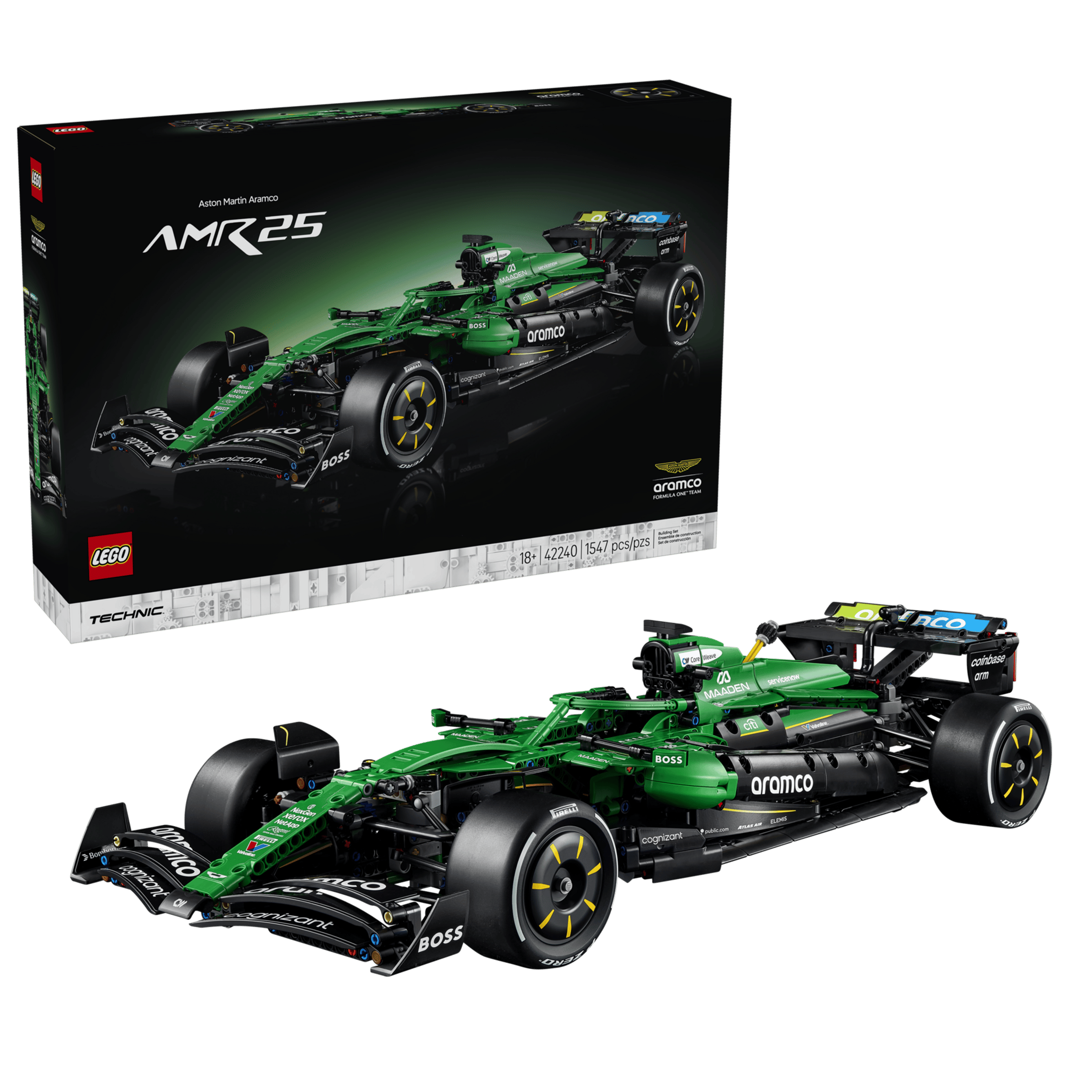 LEGO Technic 42240 Aston Martin Aramco AMR25 F1 Car