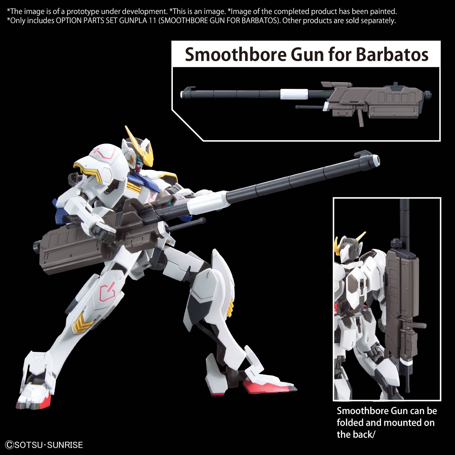 Option Parts Set Gunpla 11 (Smoothbore Gun for Barbatos)