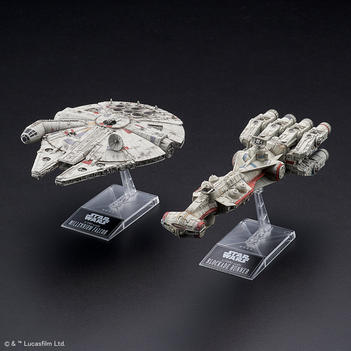 1/1000 Blockade Runner & 1/350 Millennium Falcon