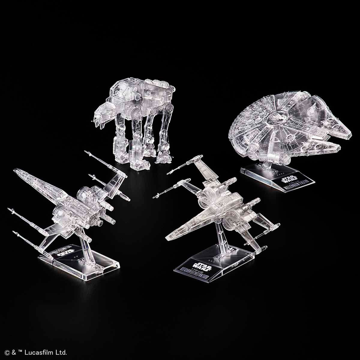 1/144 & 1/350 & 1/540 "Star Wars: The Last Jedi" Clear Vehicle Set