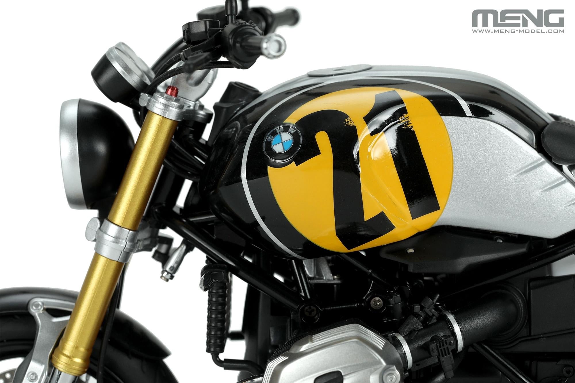 MENG 1/9 BMW R nineT Option 719 Black Storm Metallic/Vintage (Pre-colored Edition) MT-003u