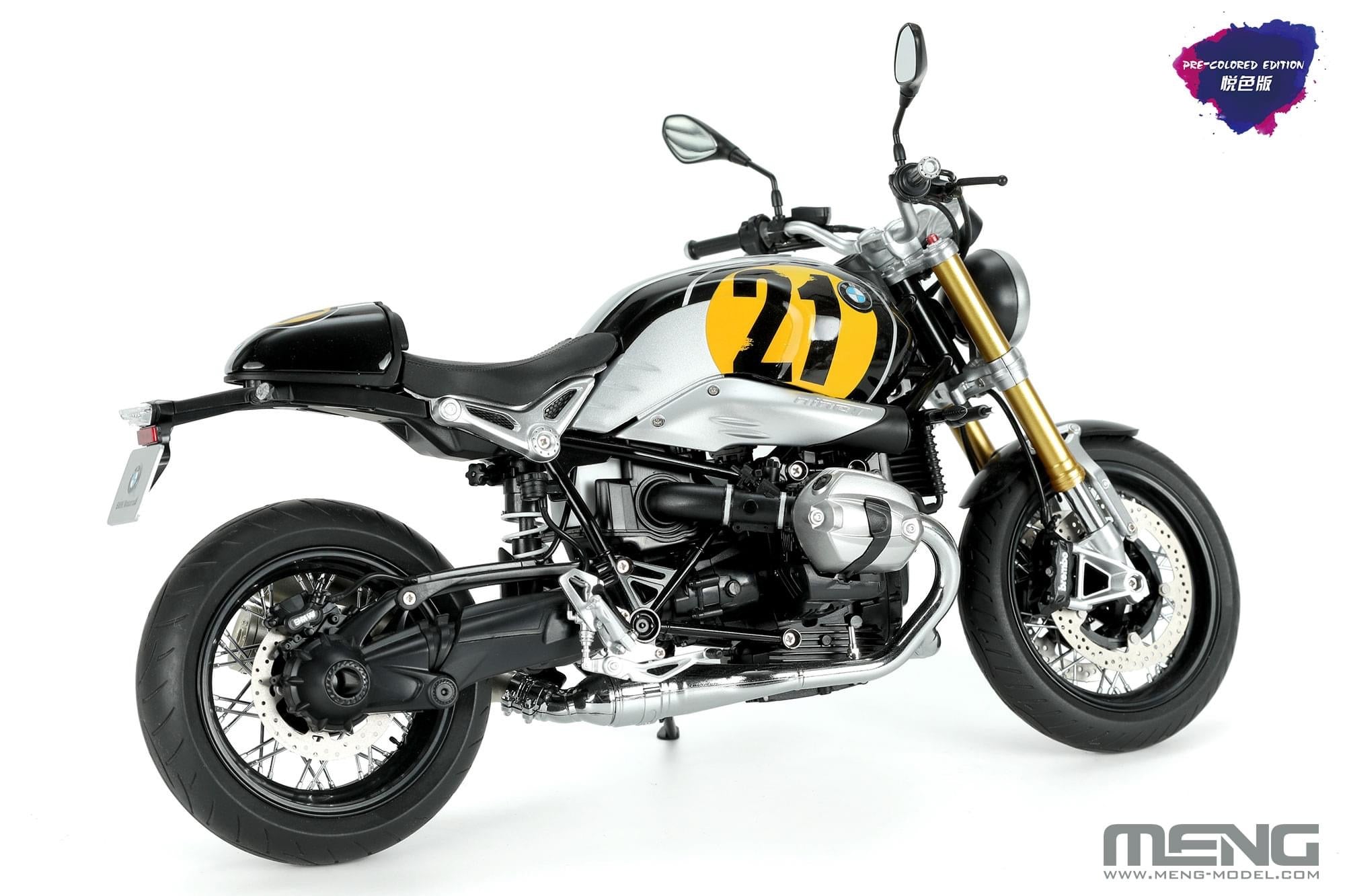 MENG 1/9 BMW R nineT Option 719 Black Storm Metallic/Vintage (Pre-colored Edition) MT-003u
