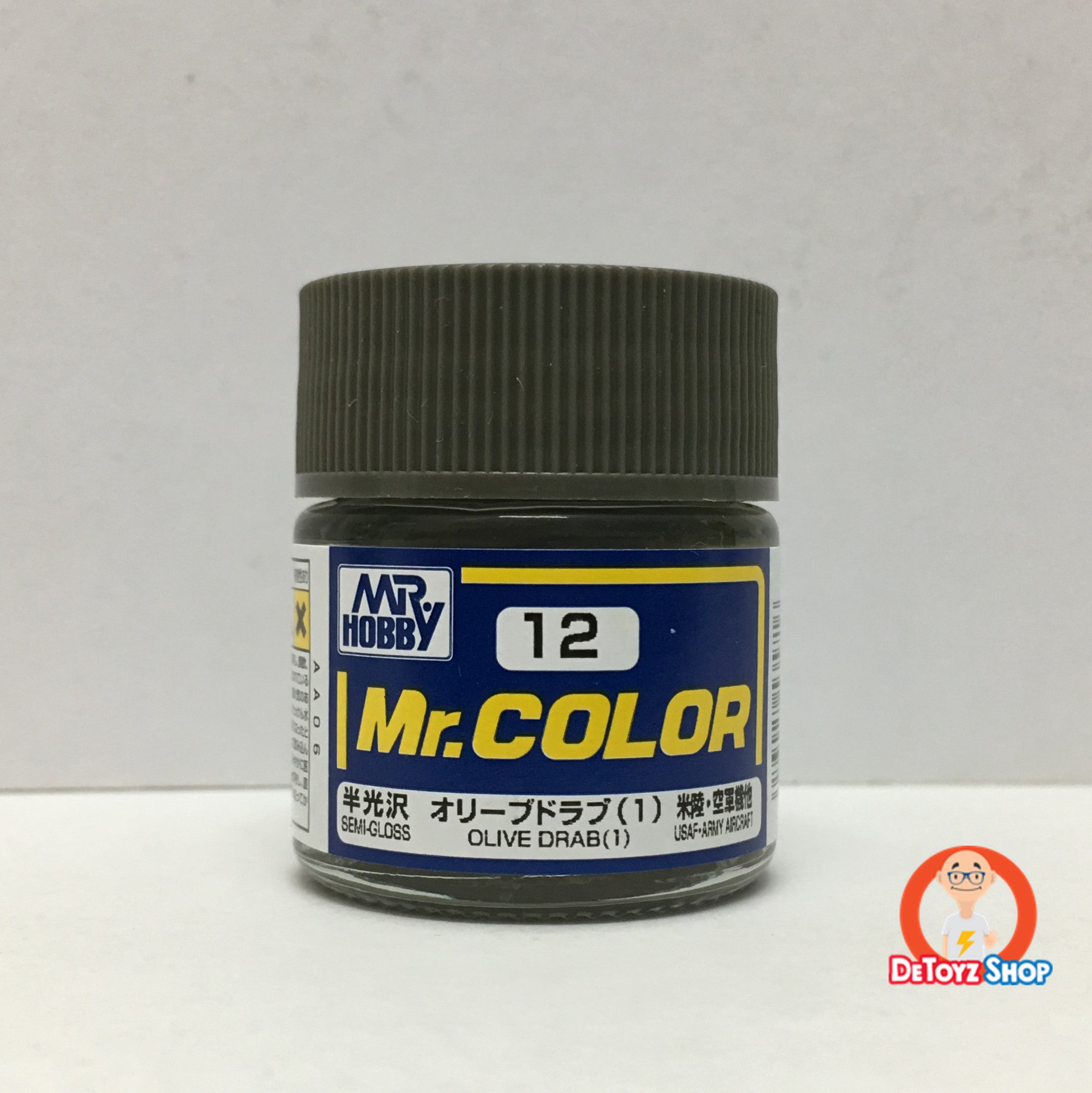 Mr Color C-12 Olive Drab Semi-Gloss USAF-Army Aircraft (10ml)