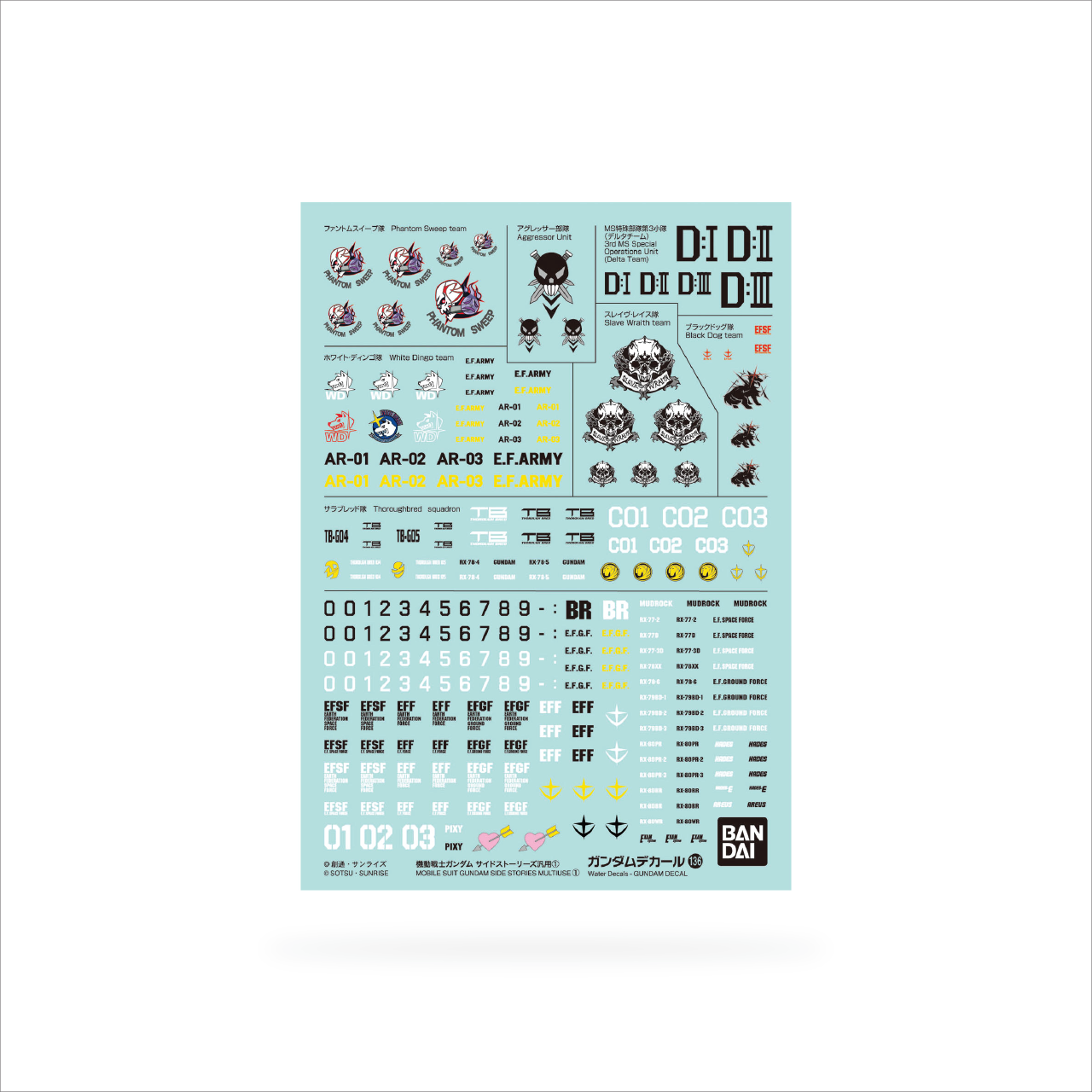 Gundam Decal No.136 Mobile Suit Gundam Side Stories 1