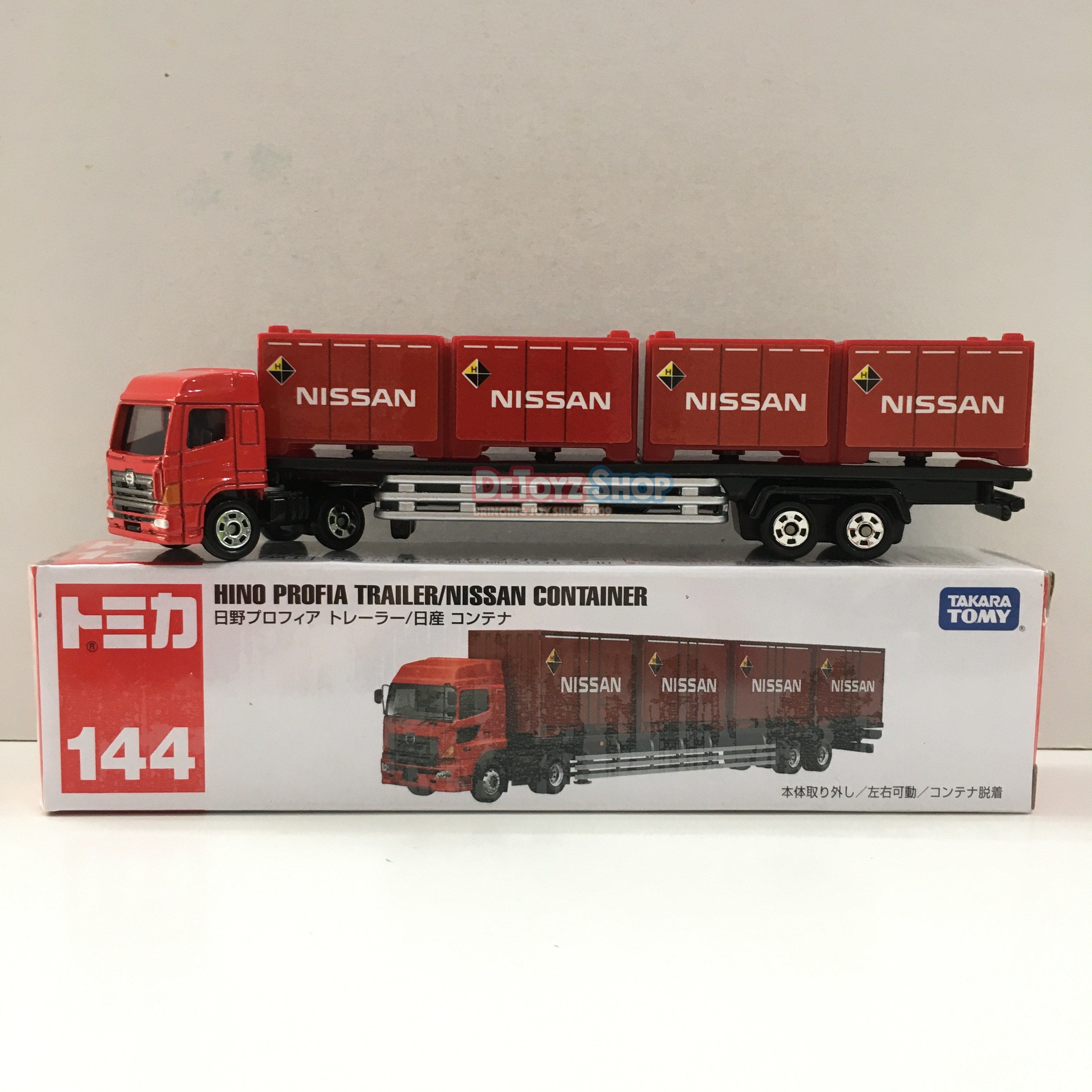 Tomica Truck #144 Hino Profia Trailer / Nissan Container