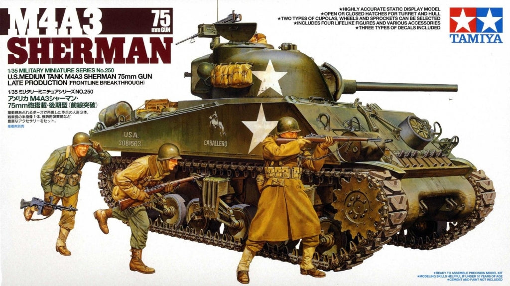Tamiya 1/35 U.S.Medium Tank M4A3 Sherman 75mm Gun Late Production (Frontline Breakthrough)