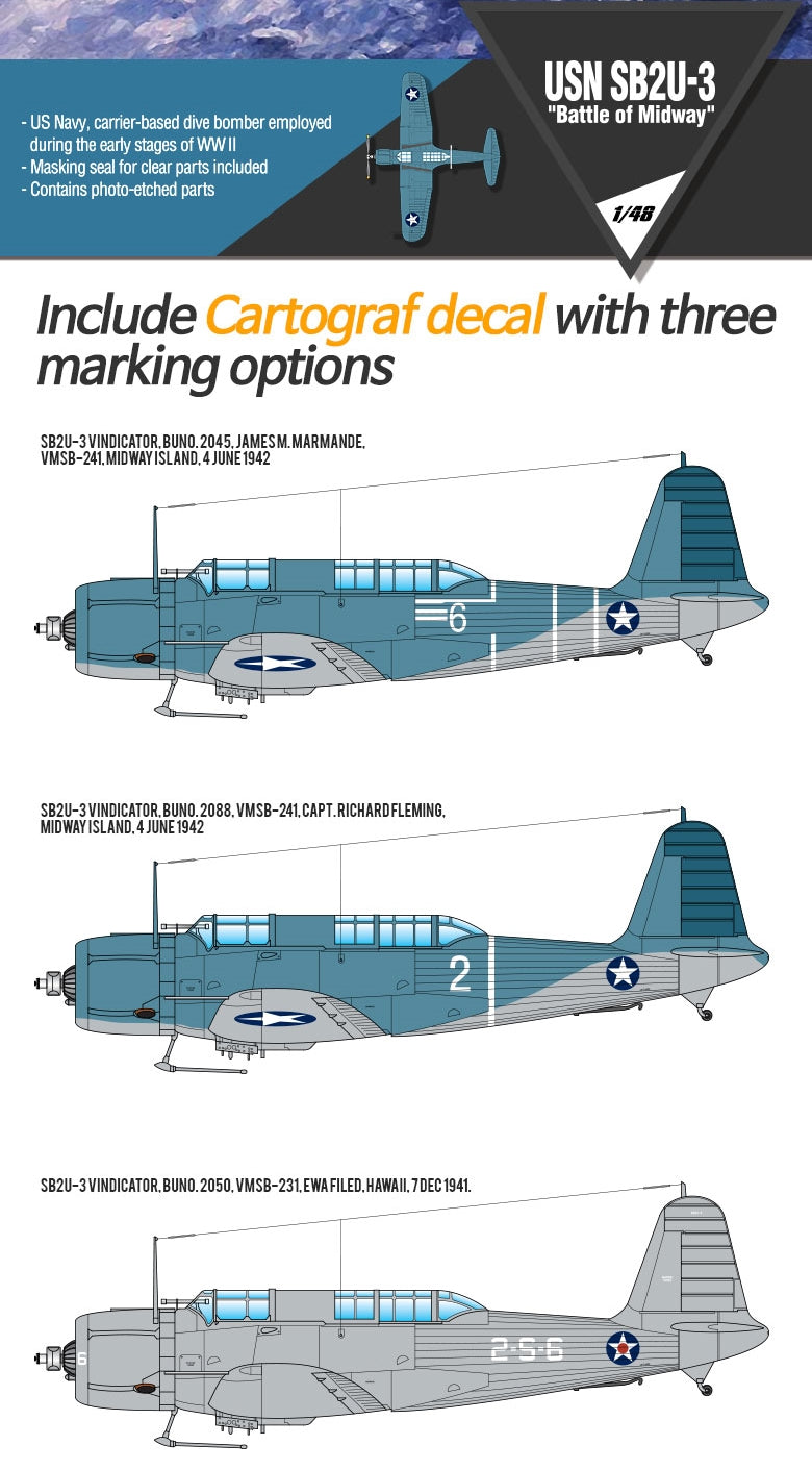 Academy 1/48 USN SB2U-3 'Battle of Midway'
