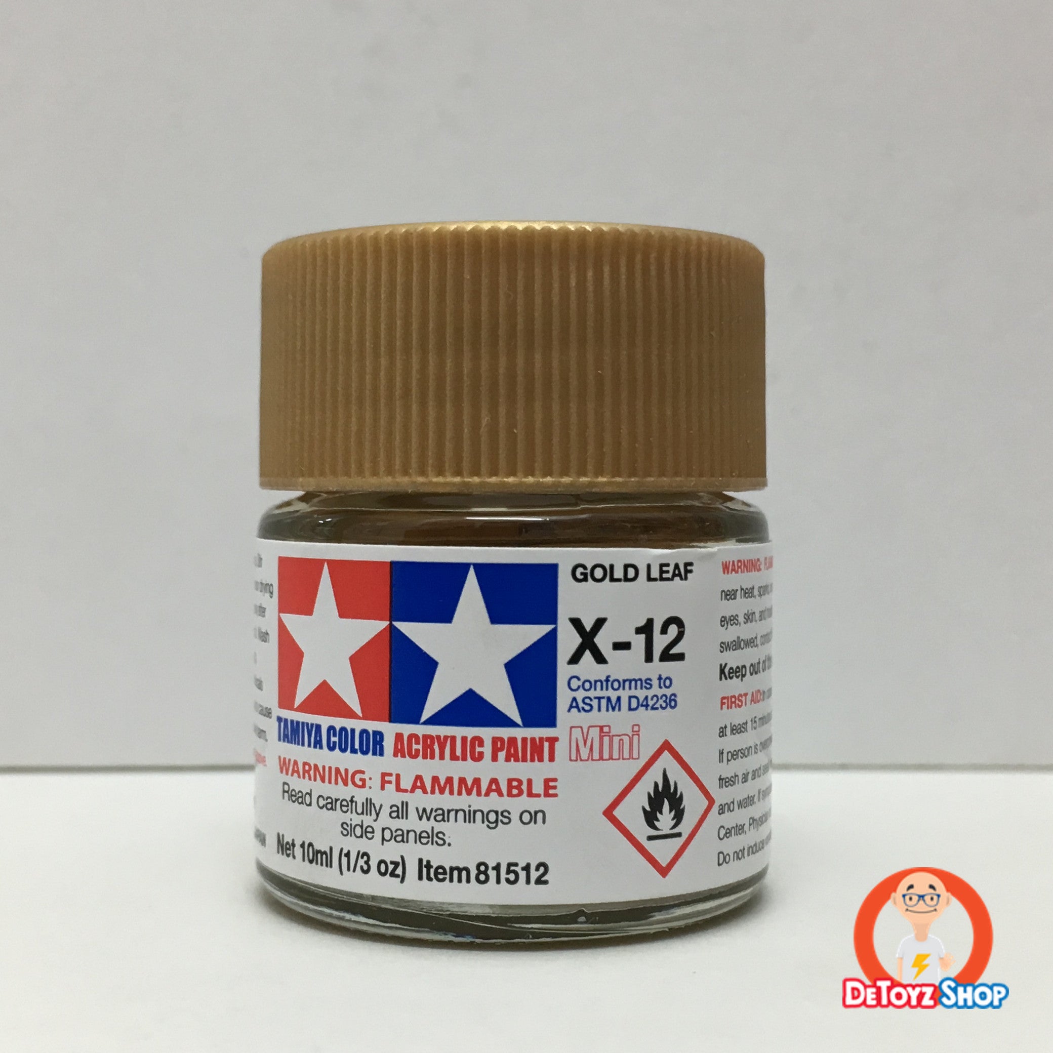 Tamiya Acrylic Color X-12 Gold Leaf Gloss 10ml