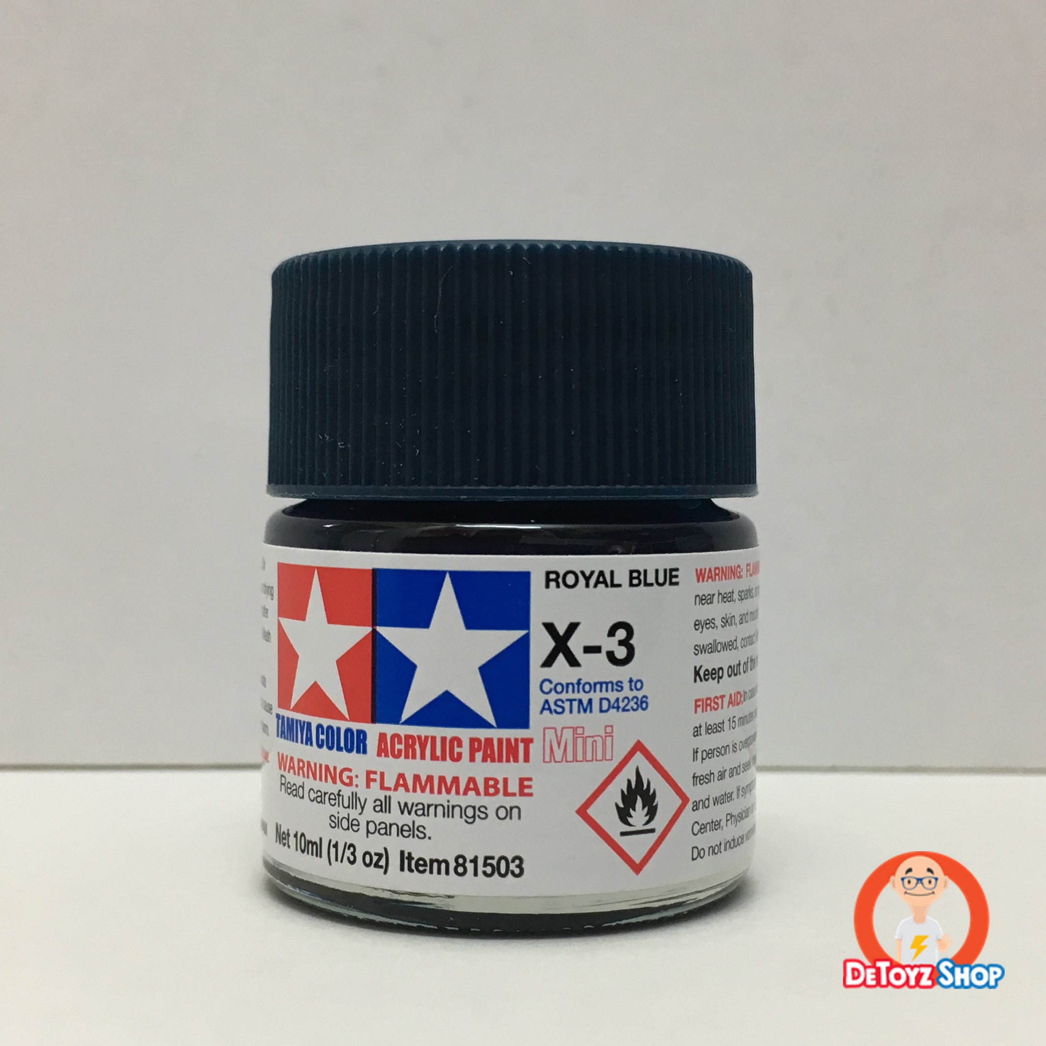 Tamiya Acrylic Color X-3 Royal Blue Gloss (10ml)