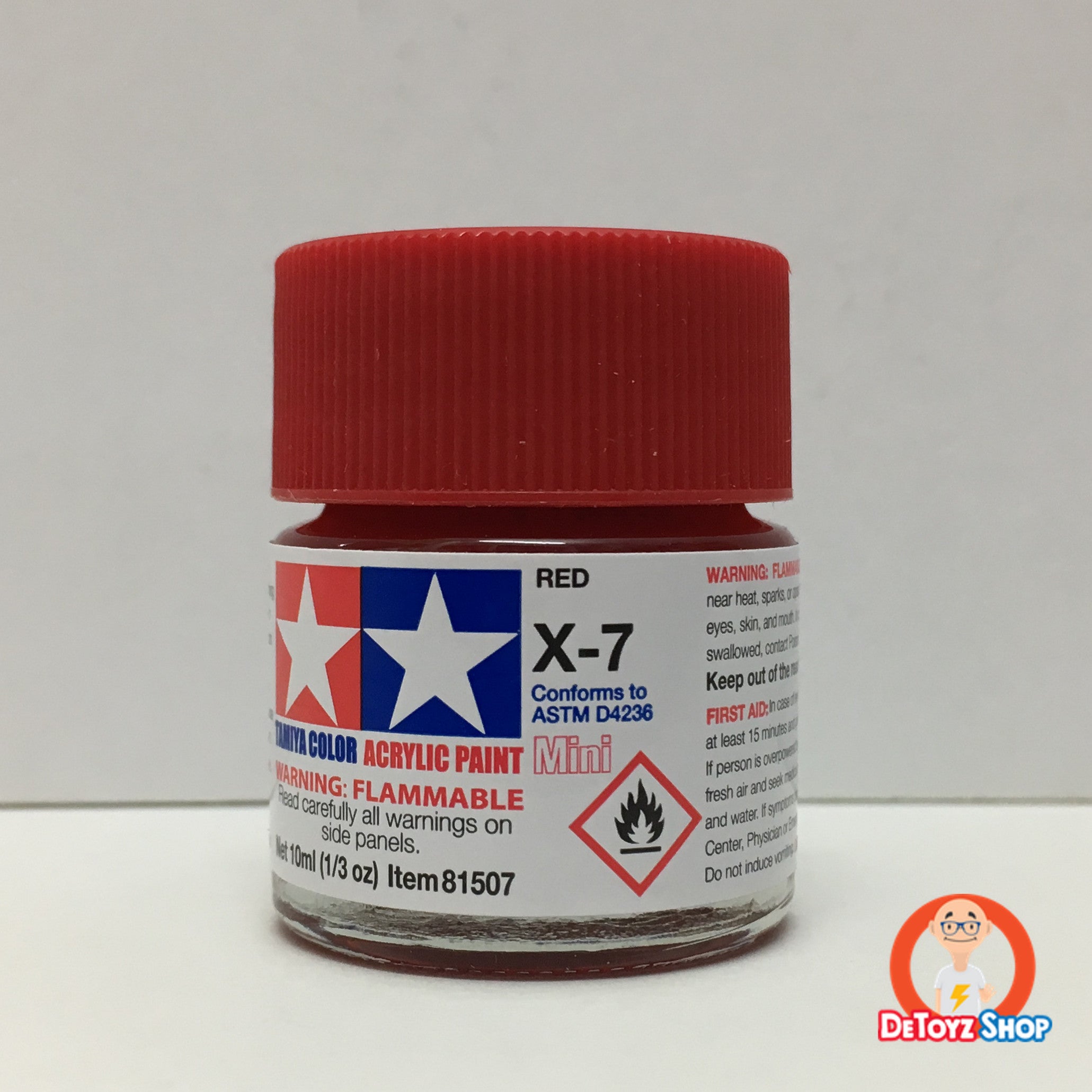 Tamiya Acrylic Color X-7 Red Gloss (10ml)
