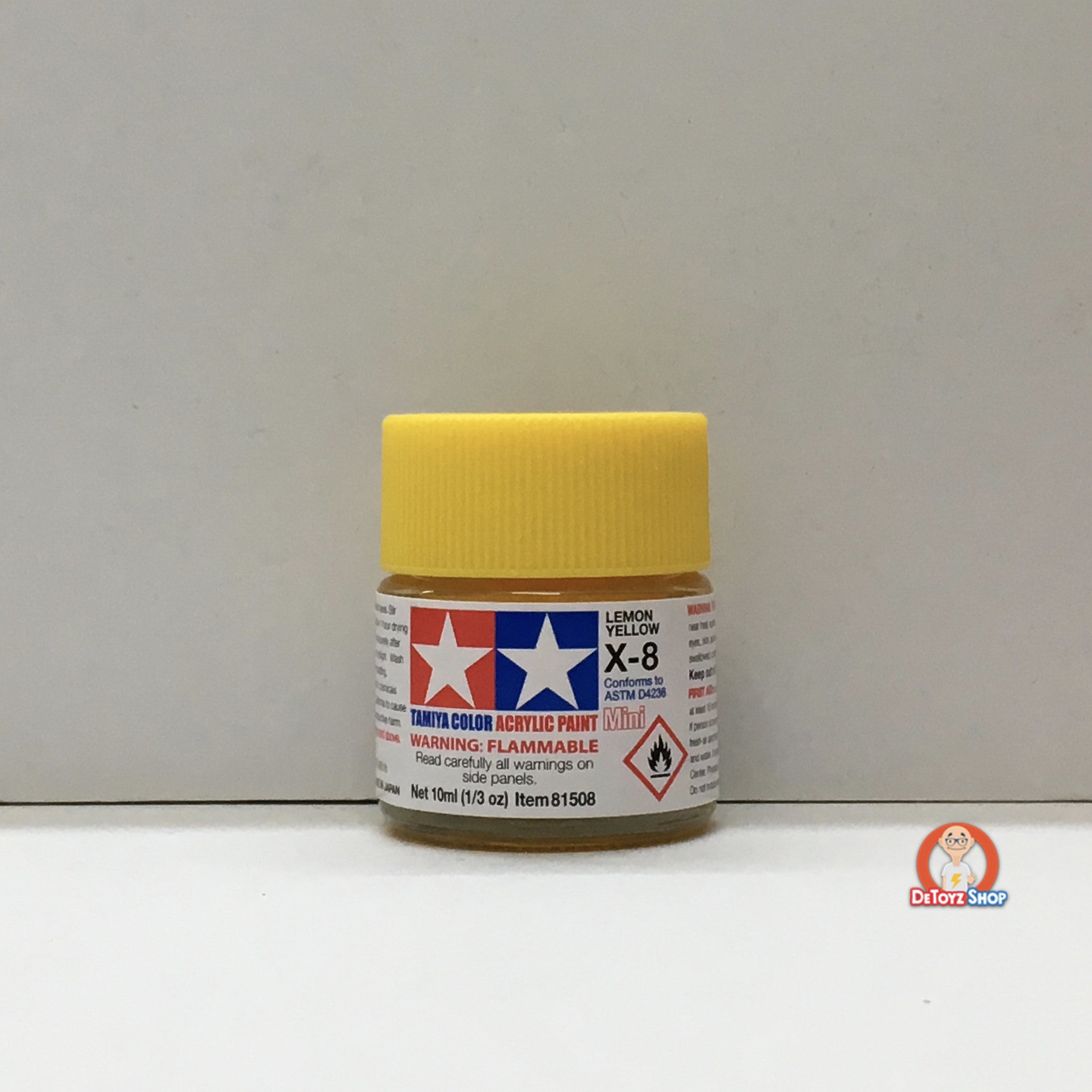 Tamiya Acrylic Color X-8 Lemon Yellow Gloss (10ml)