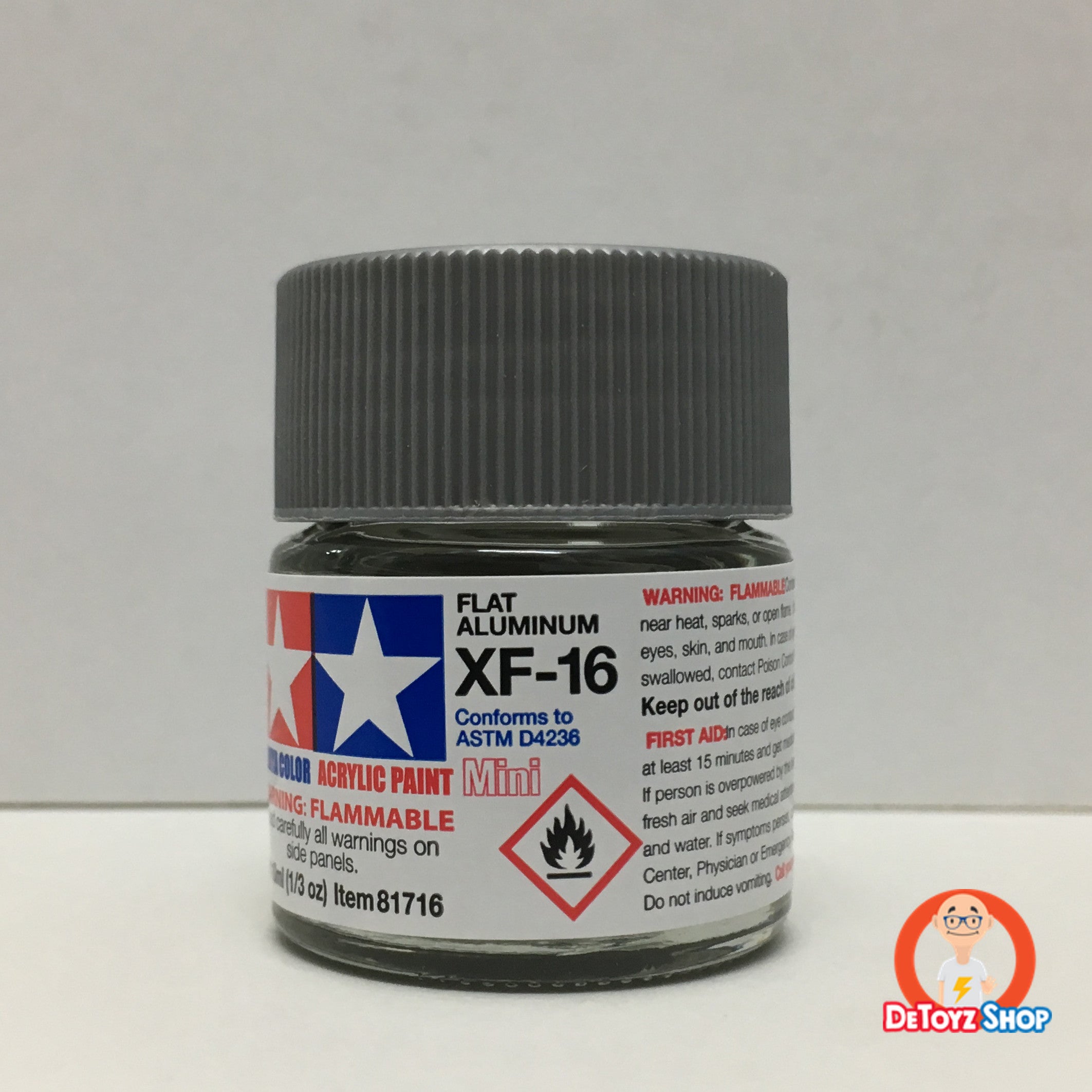 Tamiya Acrylic Color XF-16 Flat Aluminum (10ml)