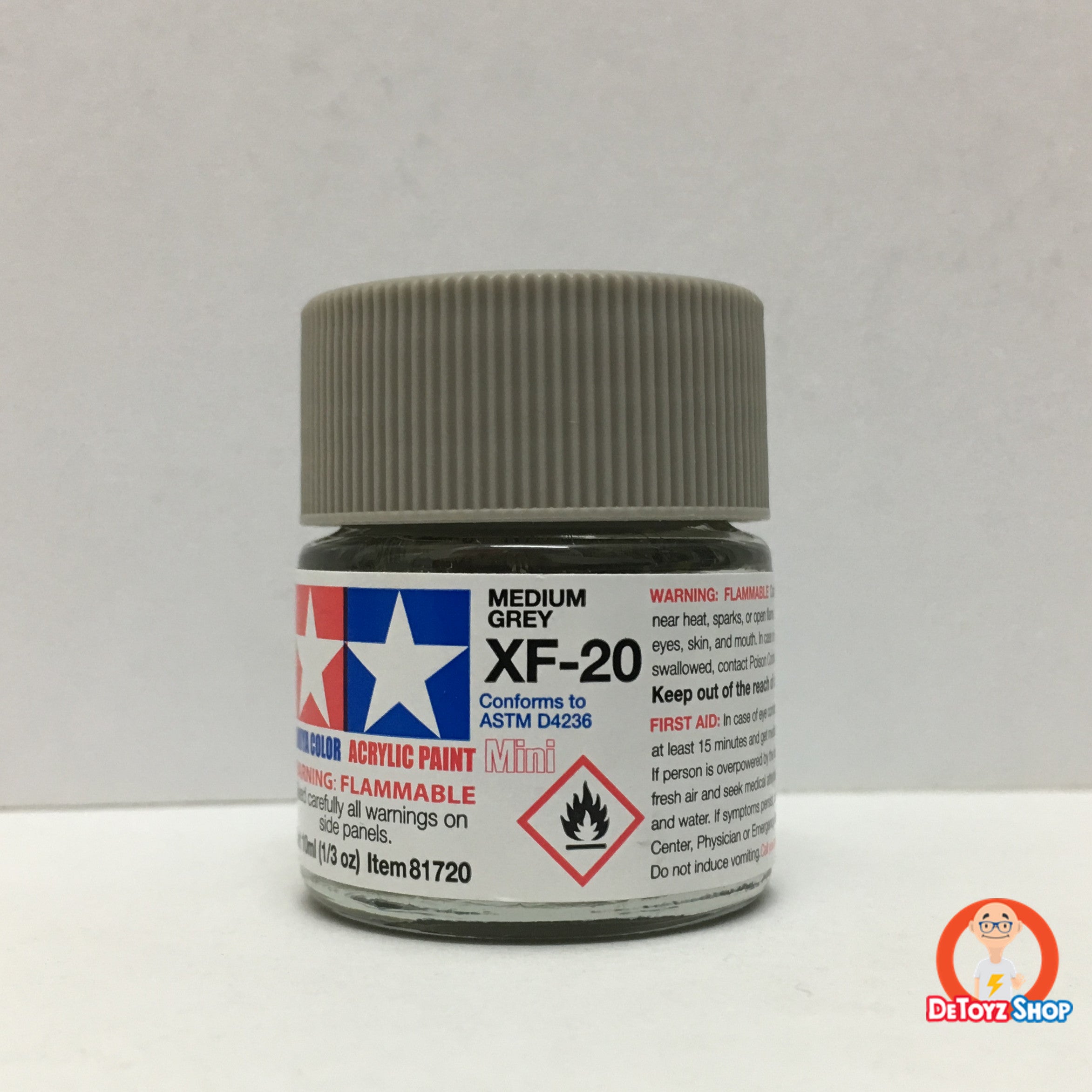 Tamiya Acrylic Color XF-20 Medium Gray Flat (10ml)