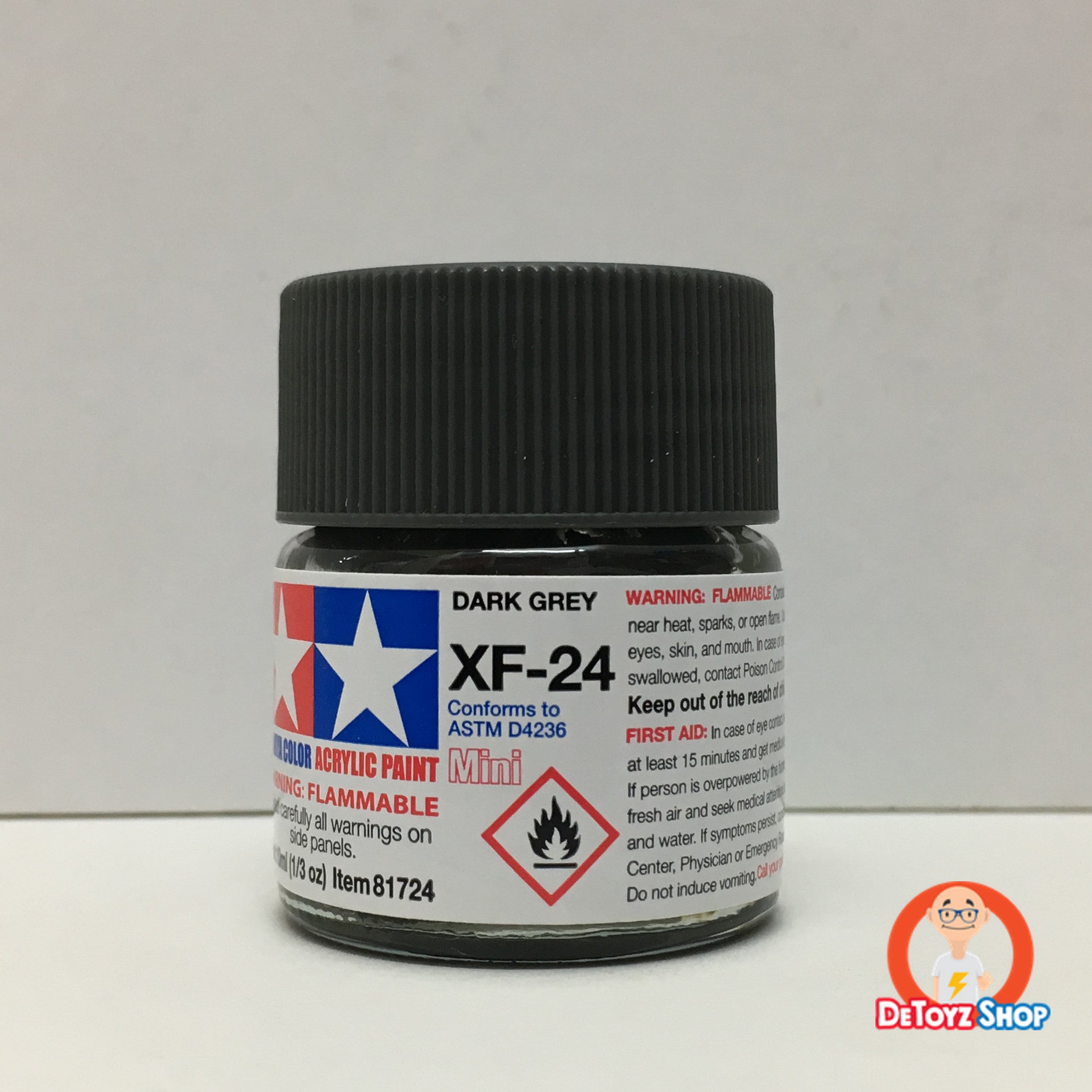 Tamiya Acrylic Color XF-24 Dark Gray Flat (10ml)