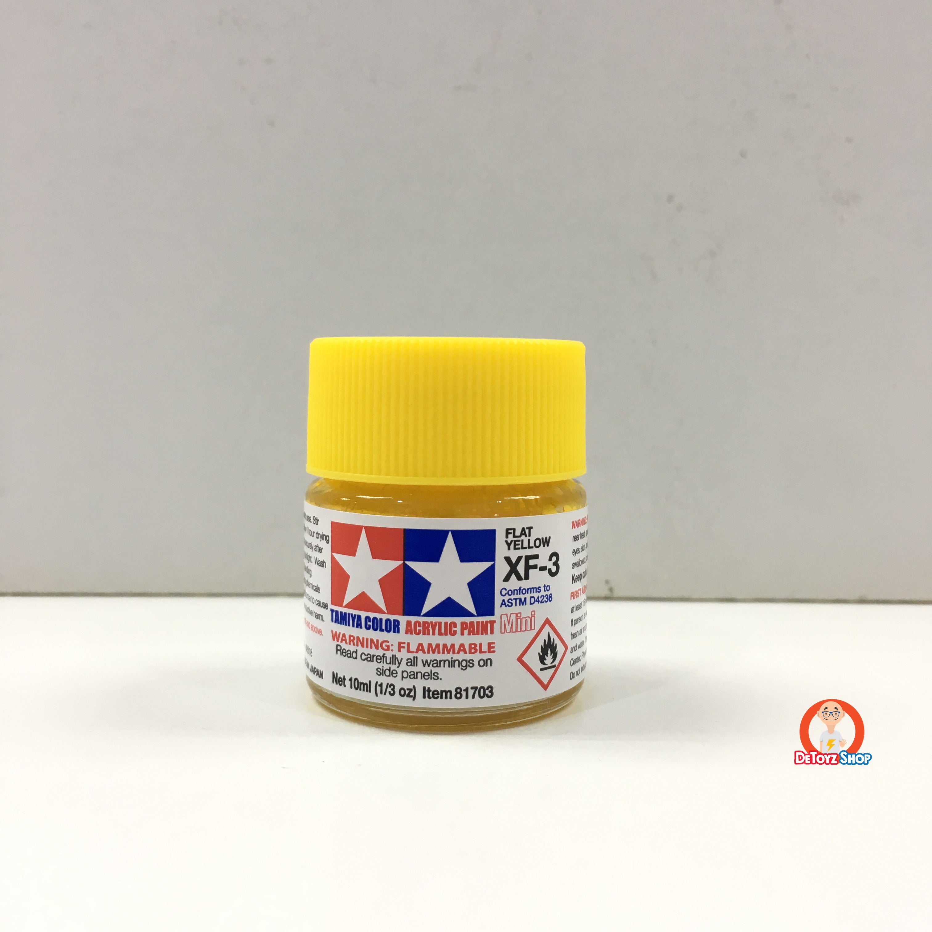 Tamiya Acrylic Paint XF-3 Flat Yellow (10ml)