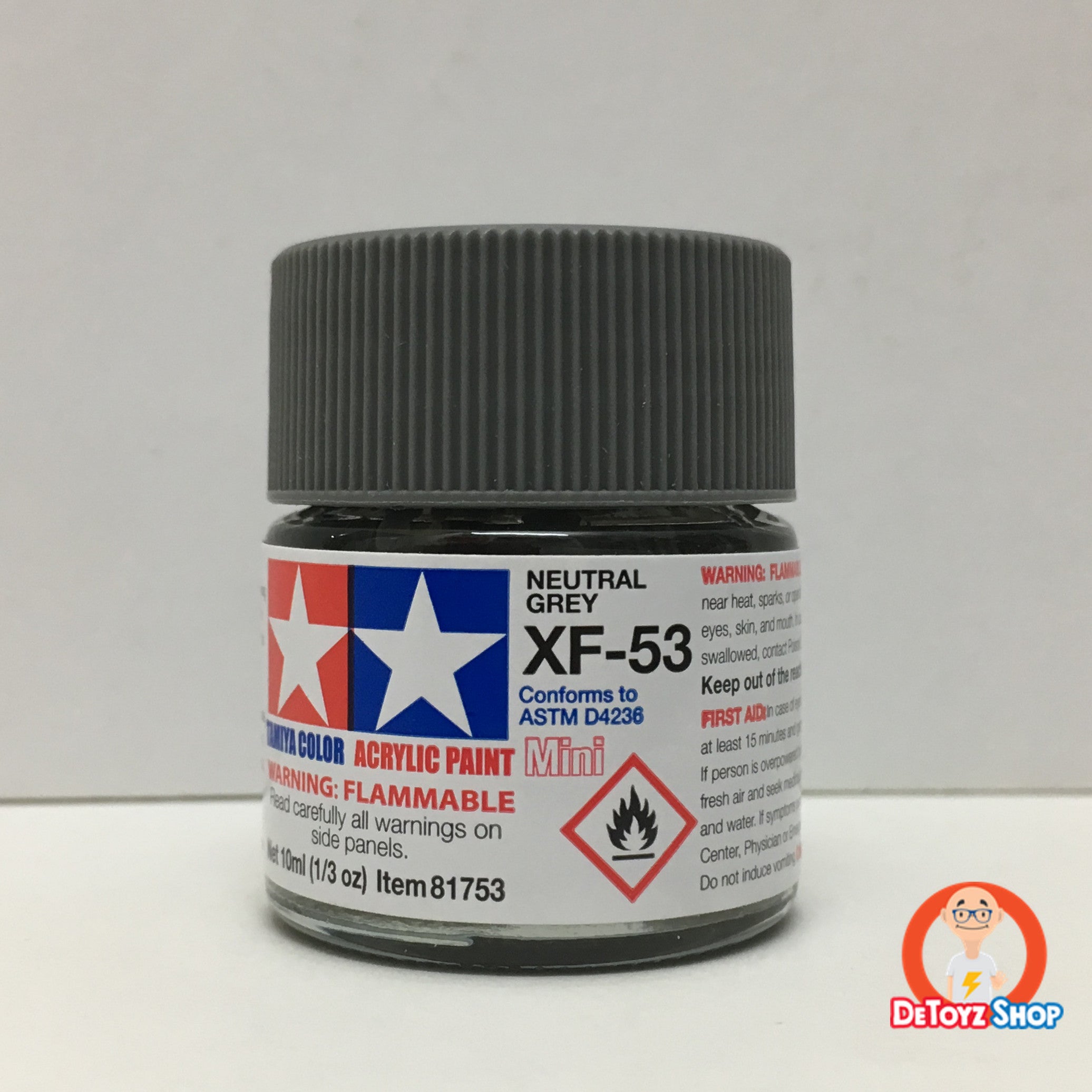 Tamiya Acrylic Color XF-53 Neutral Gray Flat (10ml)