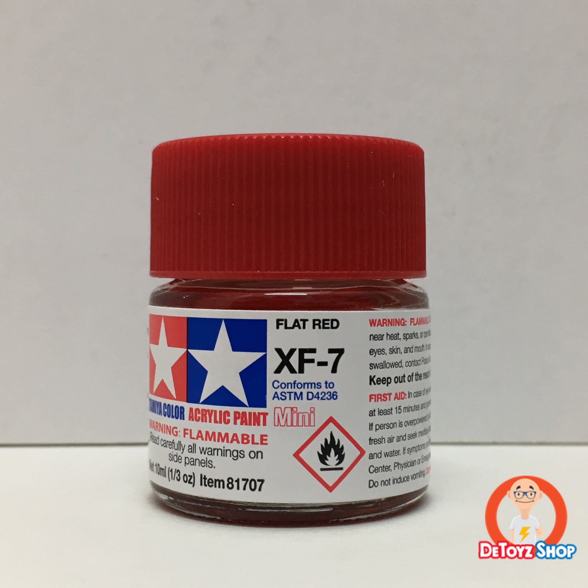 Tamiya Acrylic Color XF-7 Flat Red (10ml)