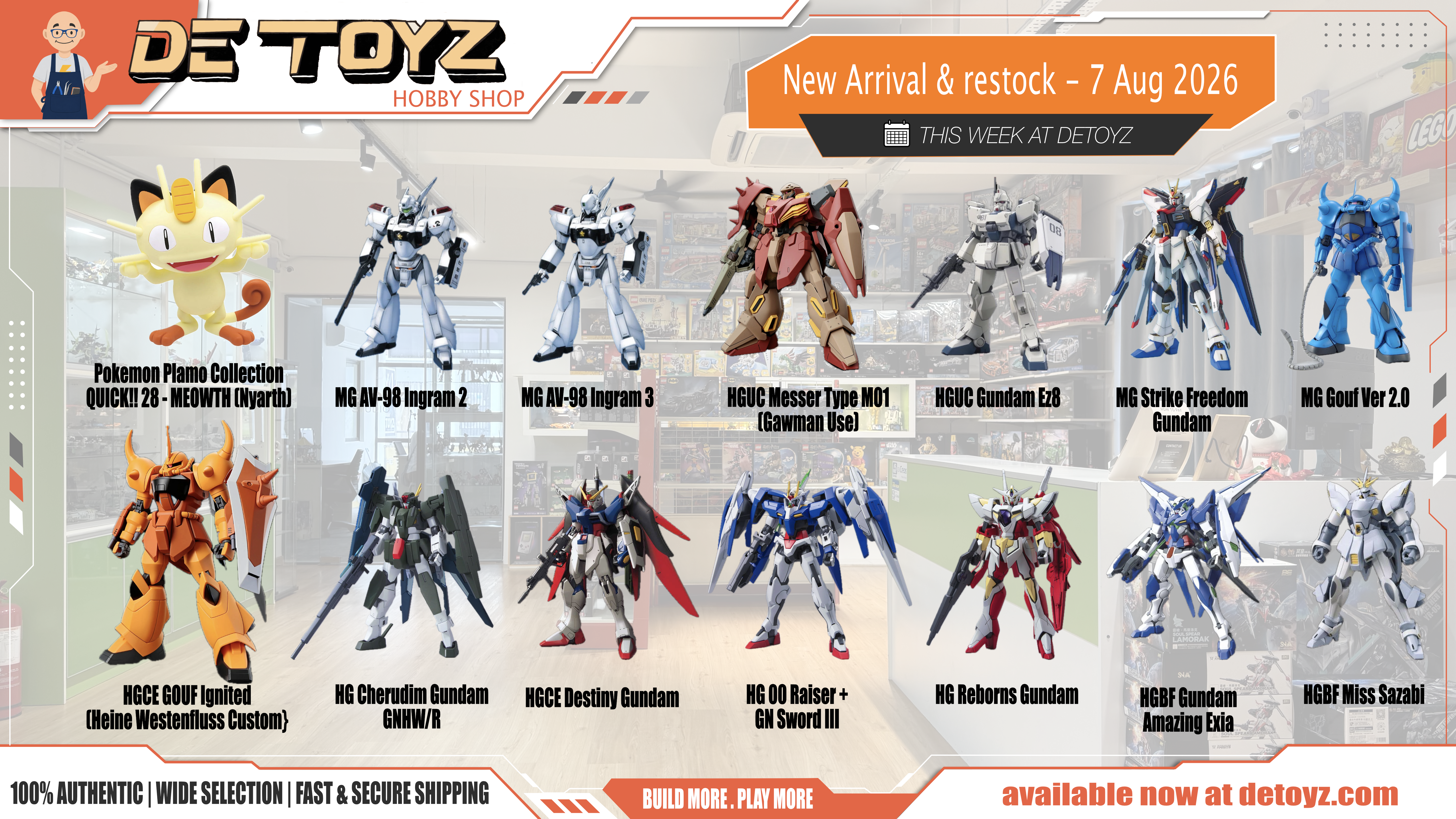 Gundam & Model Kit New Arrivals and Restocks – 7 August 2026