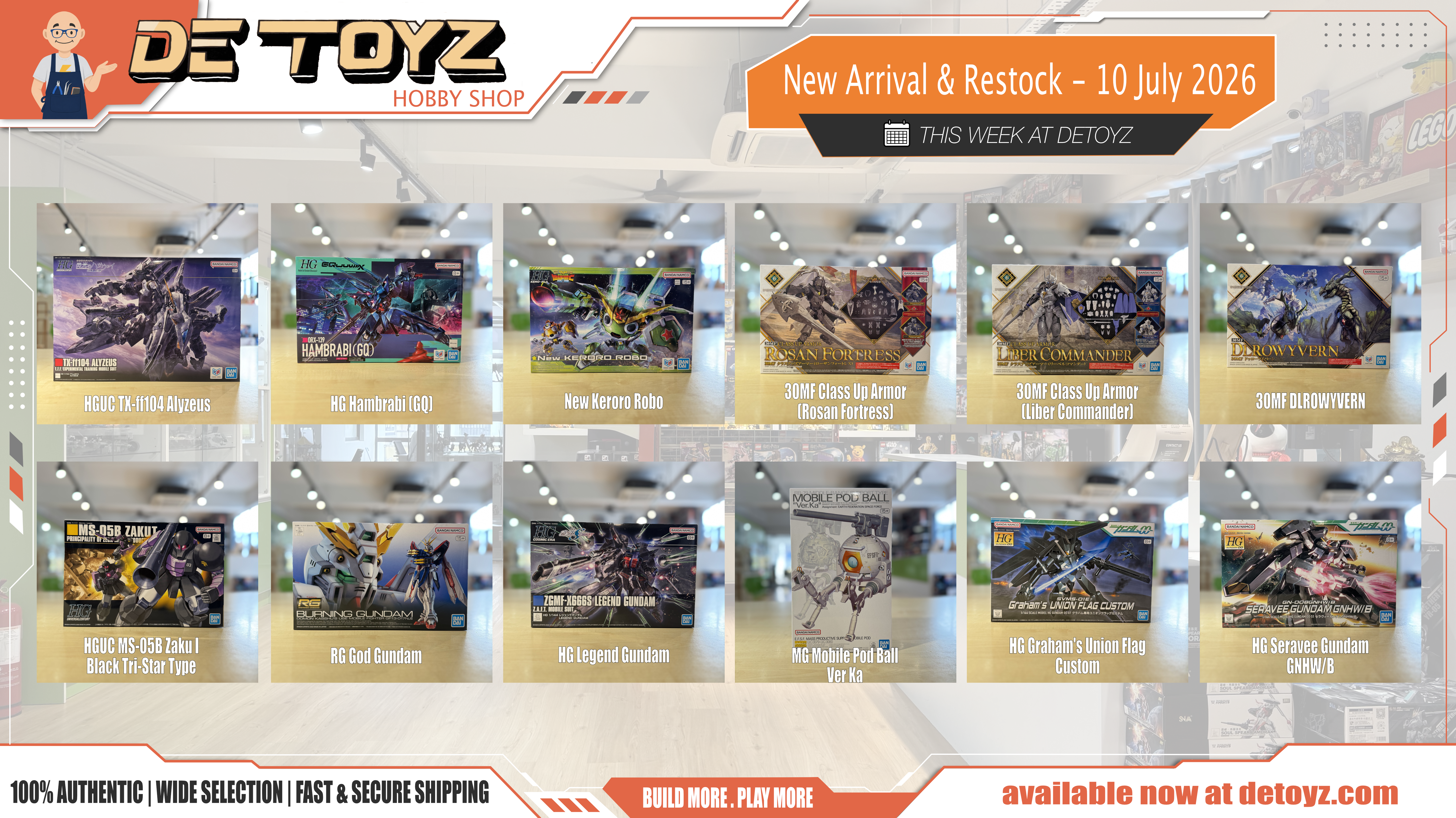 Bandai Model Kit New Arrivals & Restocks – 10 July 2026