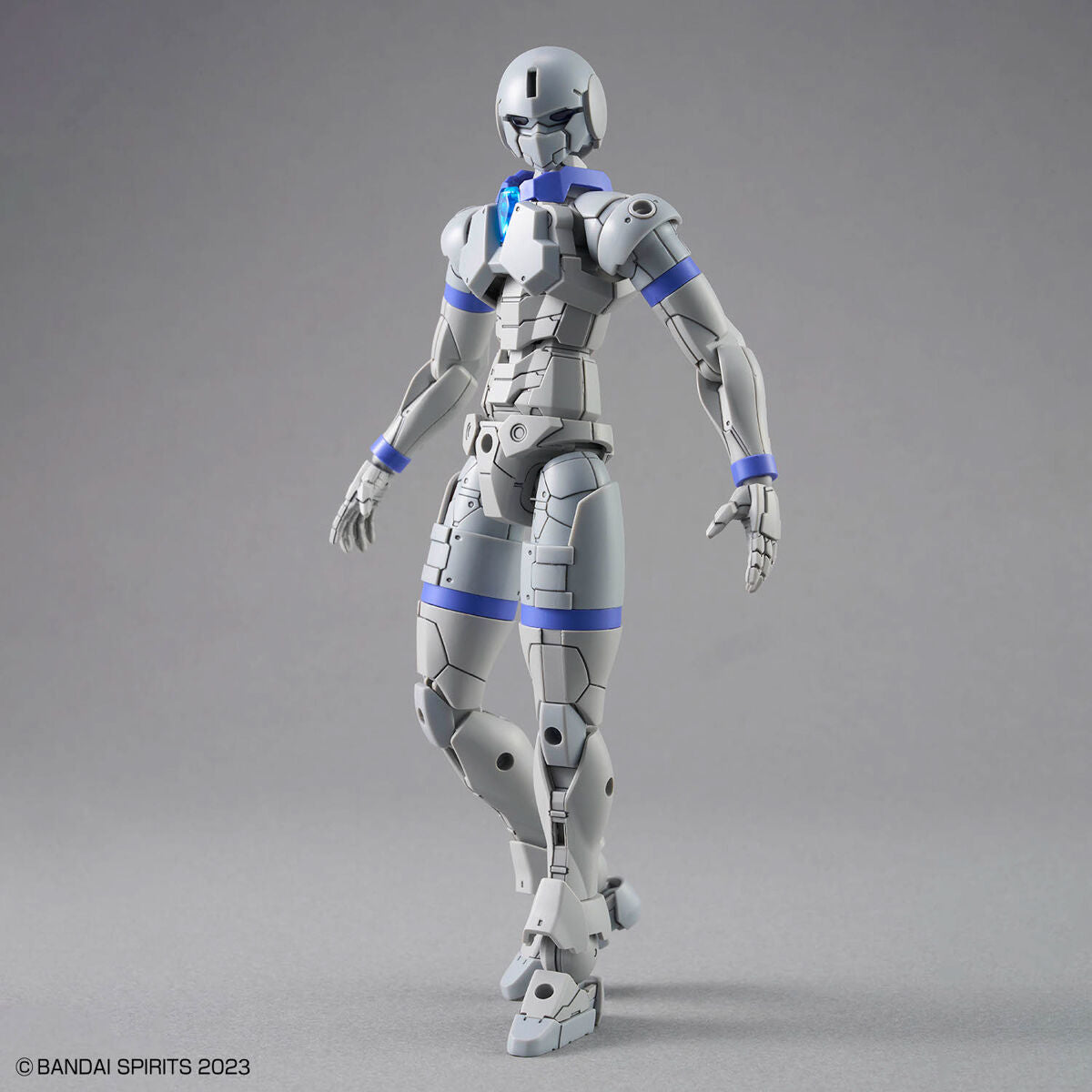 30MF Liber Knight figure with gray and blue color scheme on a gray background