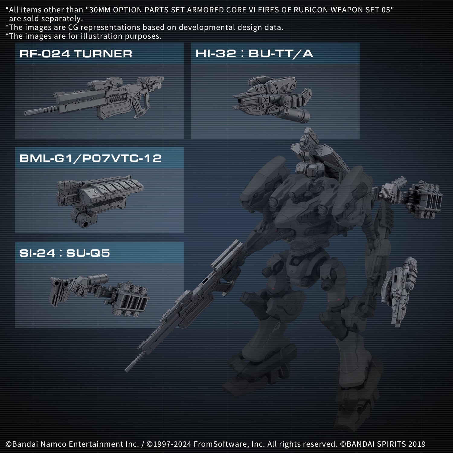 30mm Option Parts Set Armored Core VI Fires of Rubicon Weapon Set 05