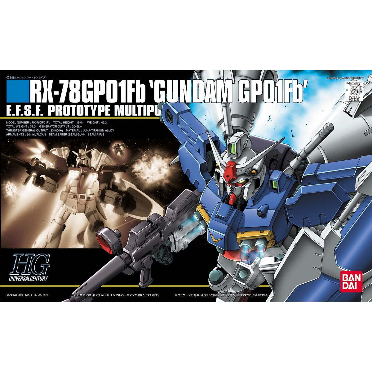 HGUC Gundam RX-78 GP01Fb (Full Burnern) | Bandai | DeToyz Malaysia
