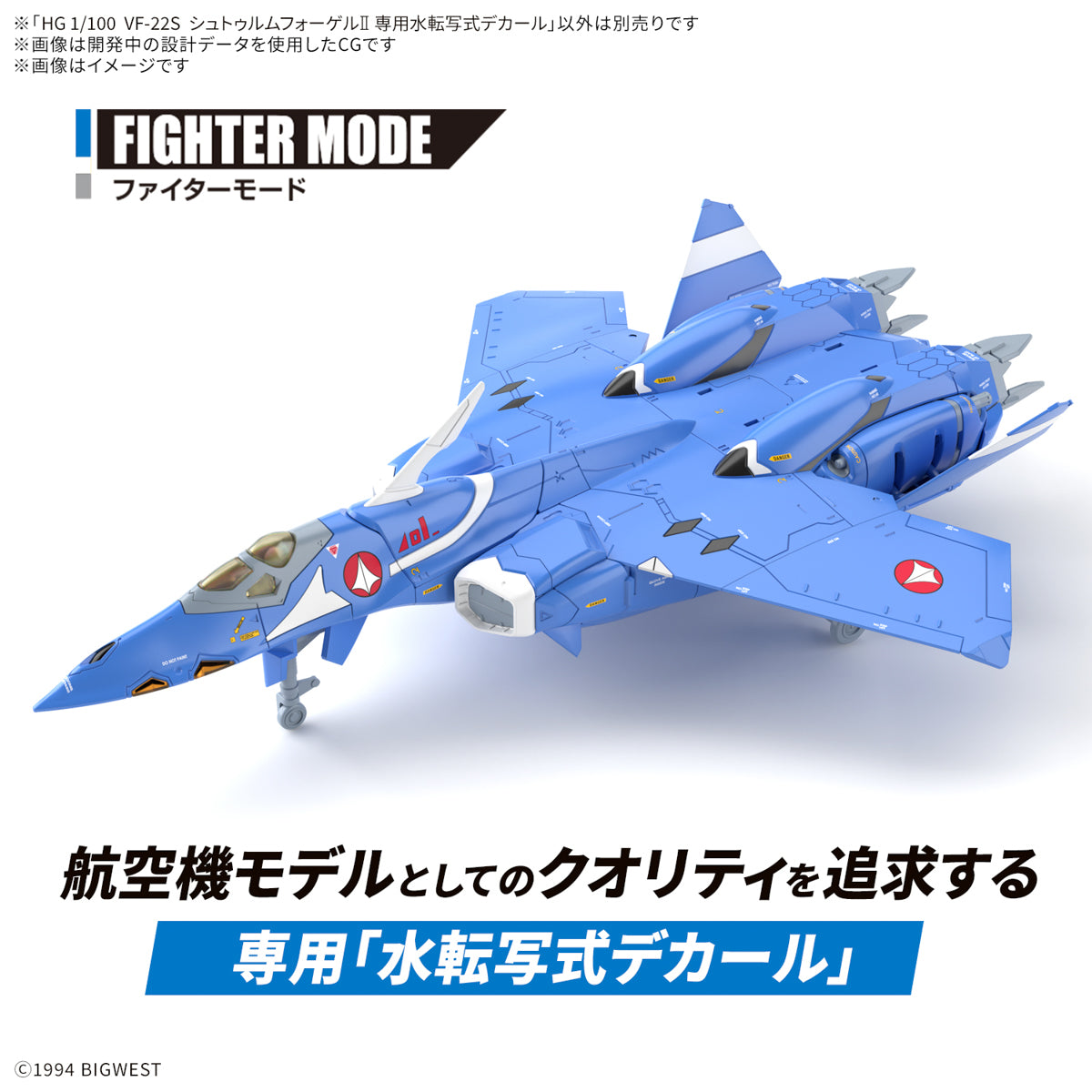 HG 1/100 VF-22S Sturmvögel II Water Decal